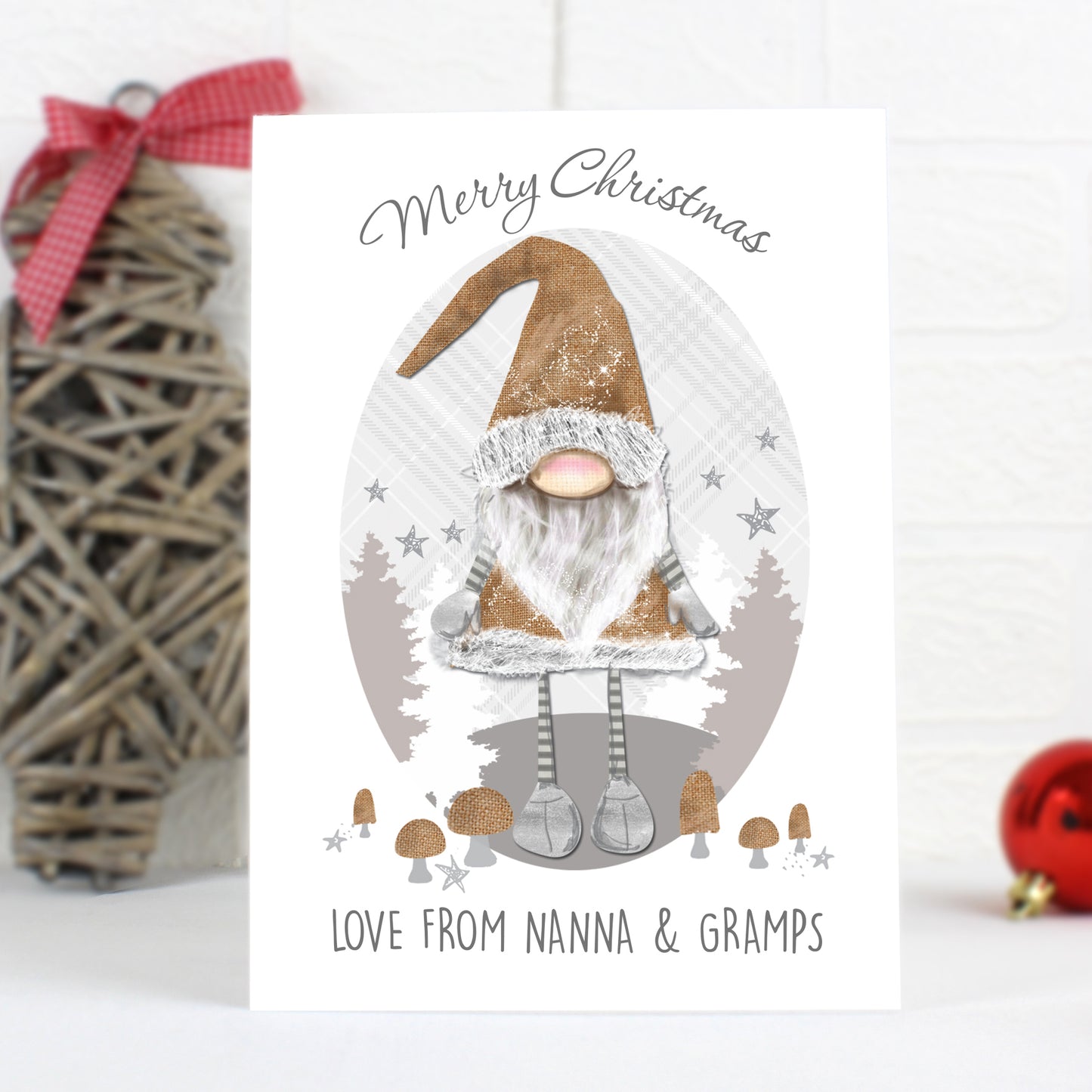Personalised Christmas Gonk Card - MK&JD Gifts