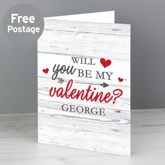 Personalised Be My Valentine Card - MK&JD Gifts
