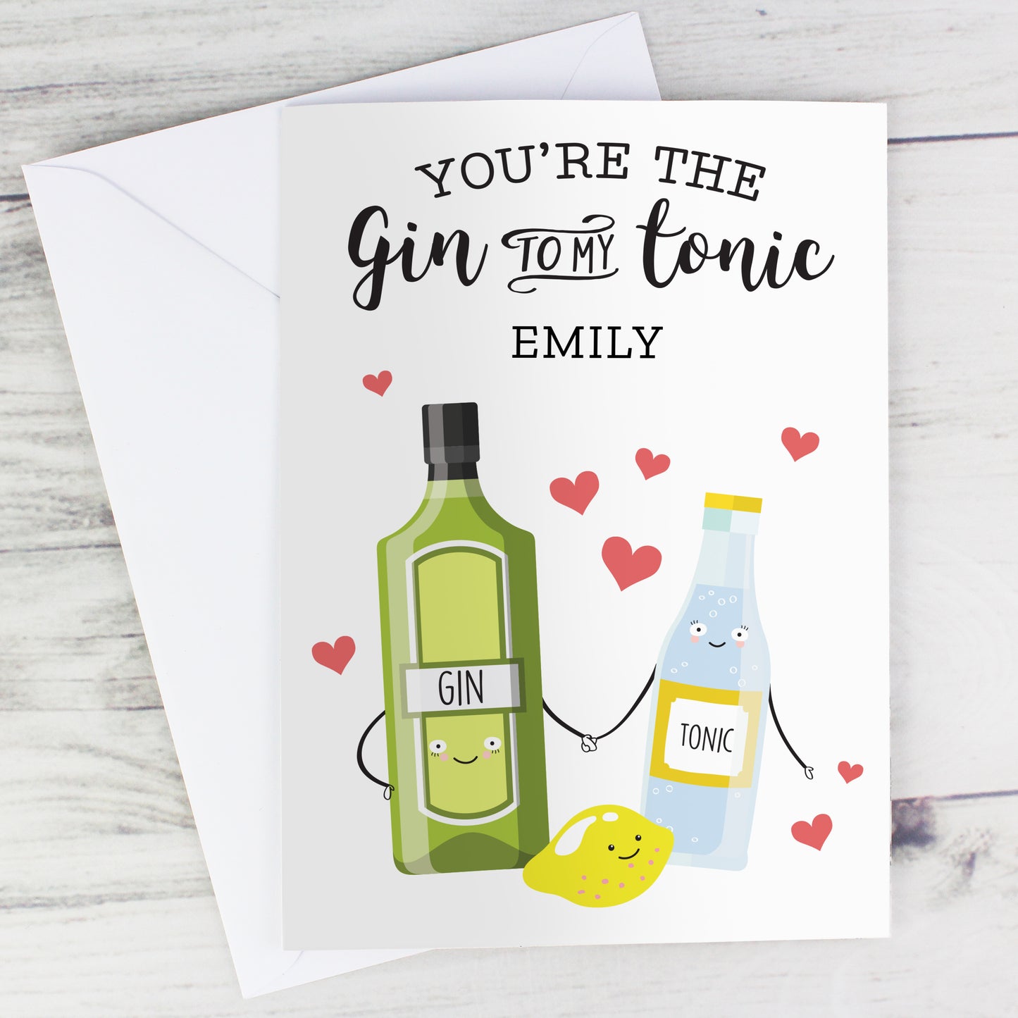 Personalised 'Gin to My Tonic' Card - MK&JD Gifts