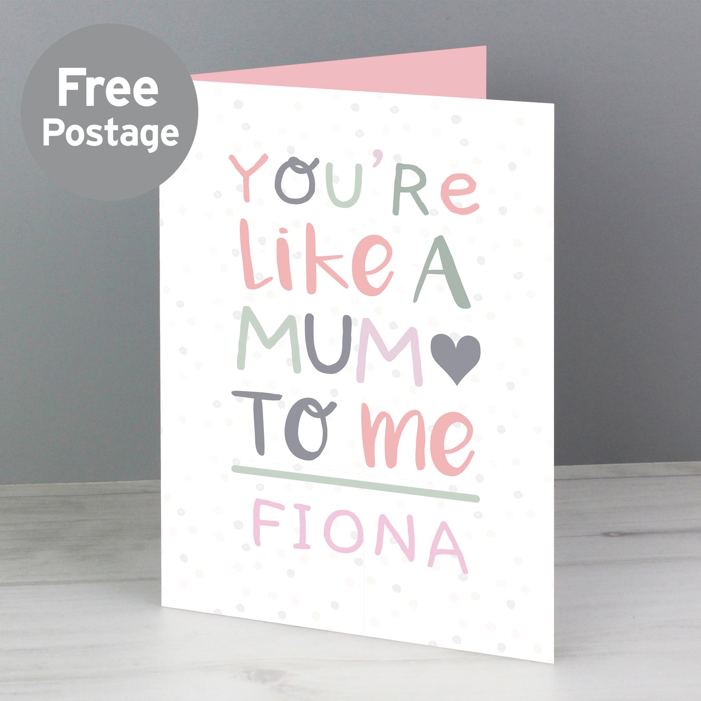 Personalised 'You're Like a Mum to Me' Card - MK&JD Gifts