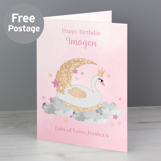 Personalised Swan Lake Card - MK&JD Gifts