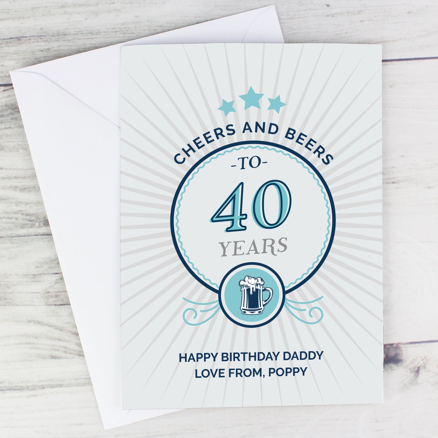 Personalised Cheers and Beers Birthday Card - MK&JD Gifts