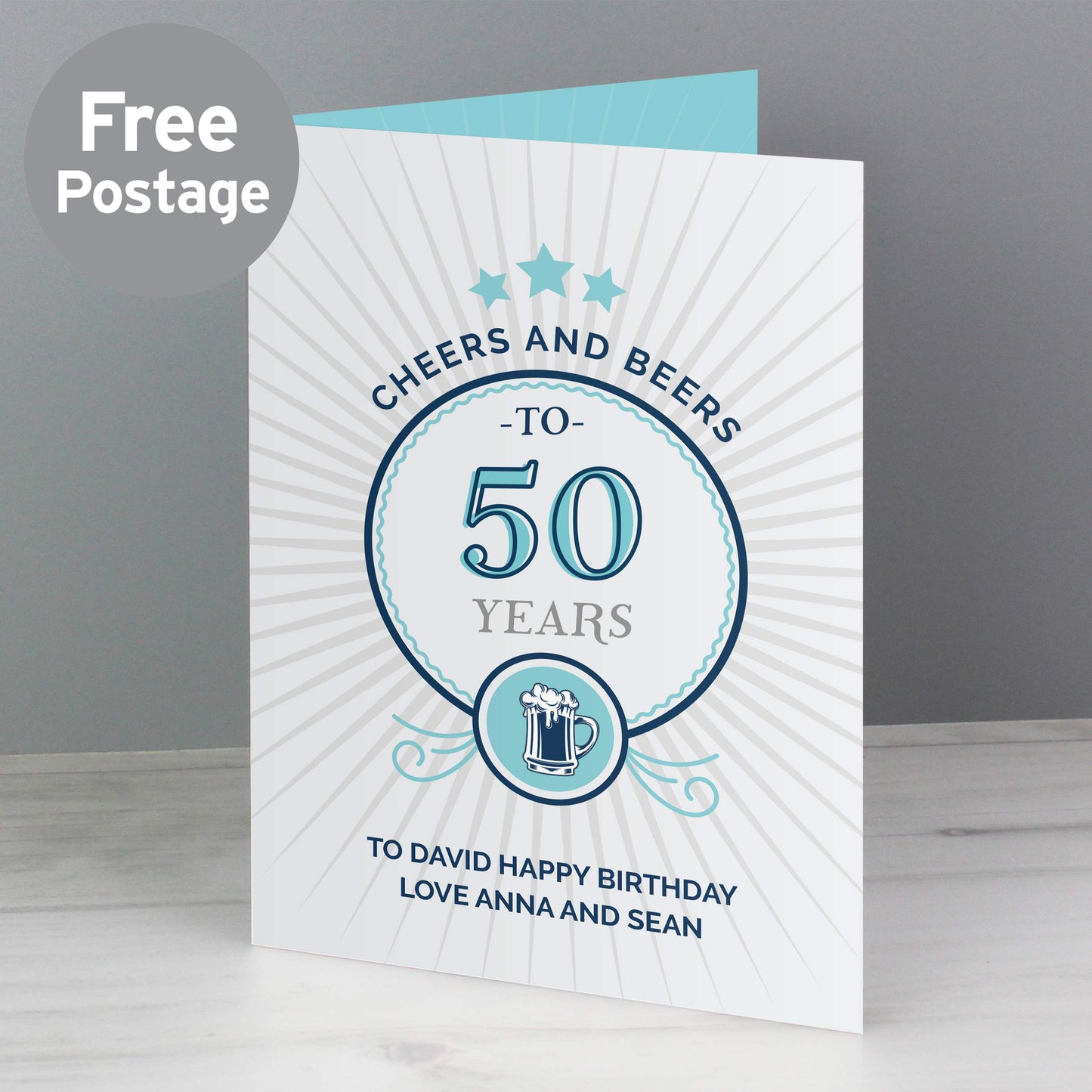 Personalised Cheers and Beers Birthday Card - MK&JD Gifts