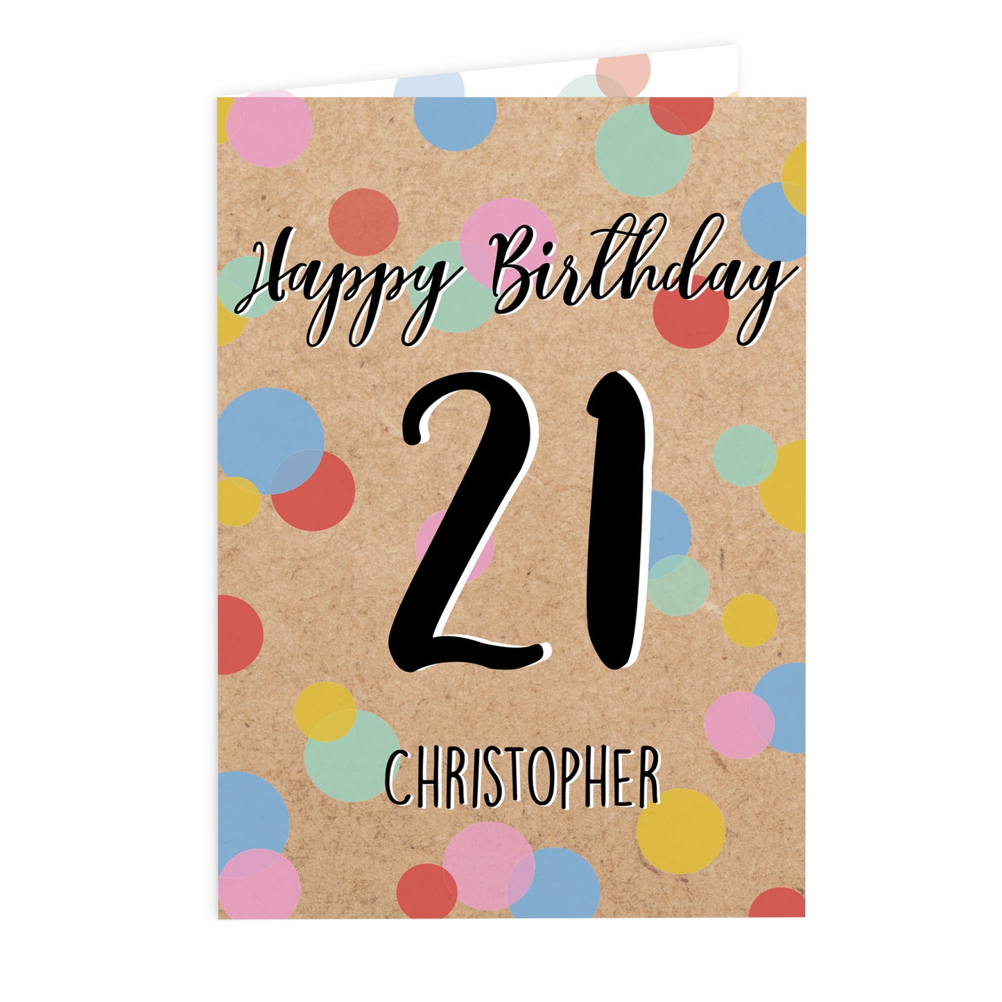 Personalised Colour Confetti Birthday Card - MK&JD Gifts