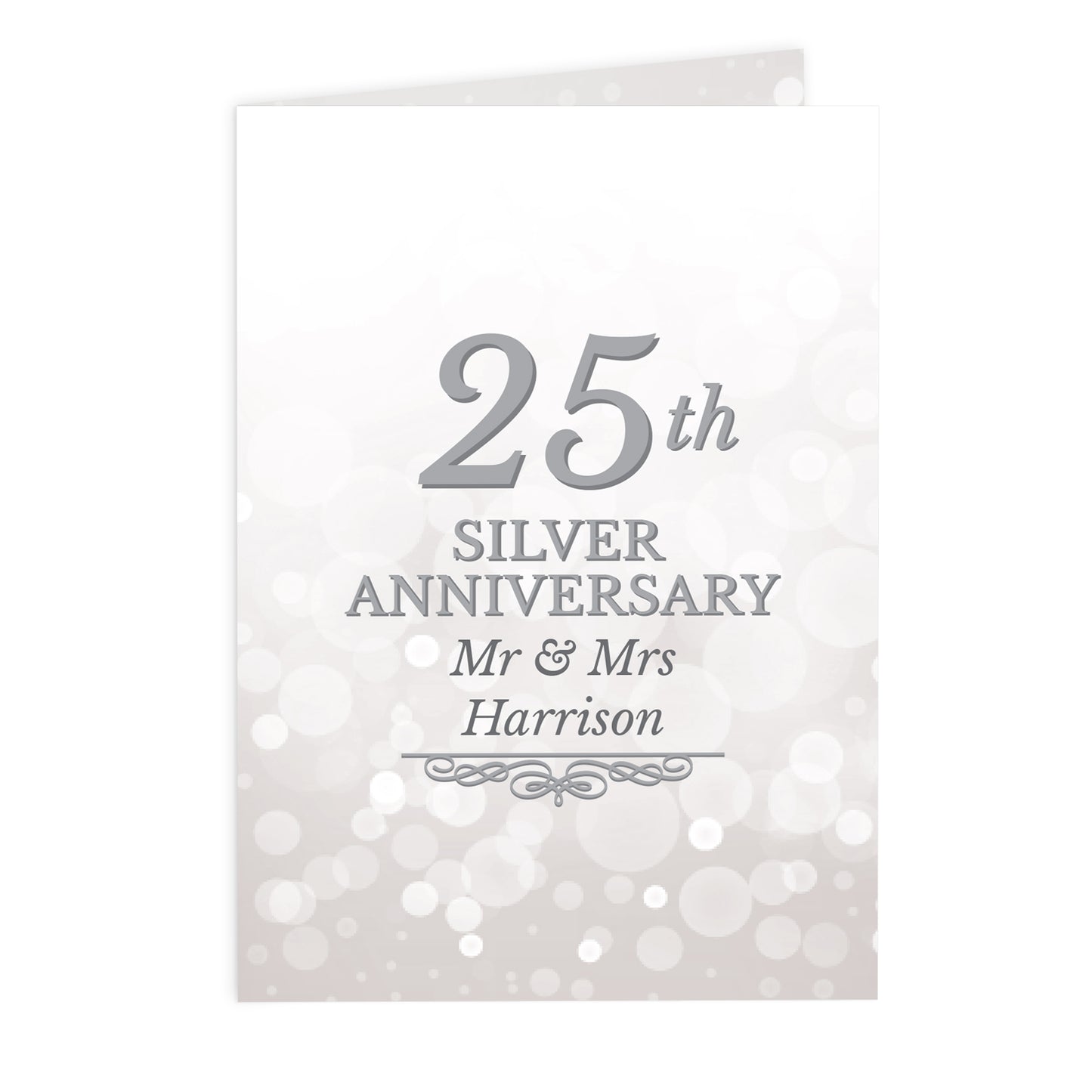 Personalised 25th Silver Anniversary Card - MK&JD Gifts