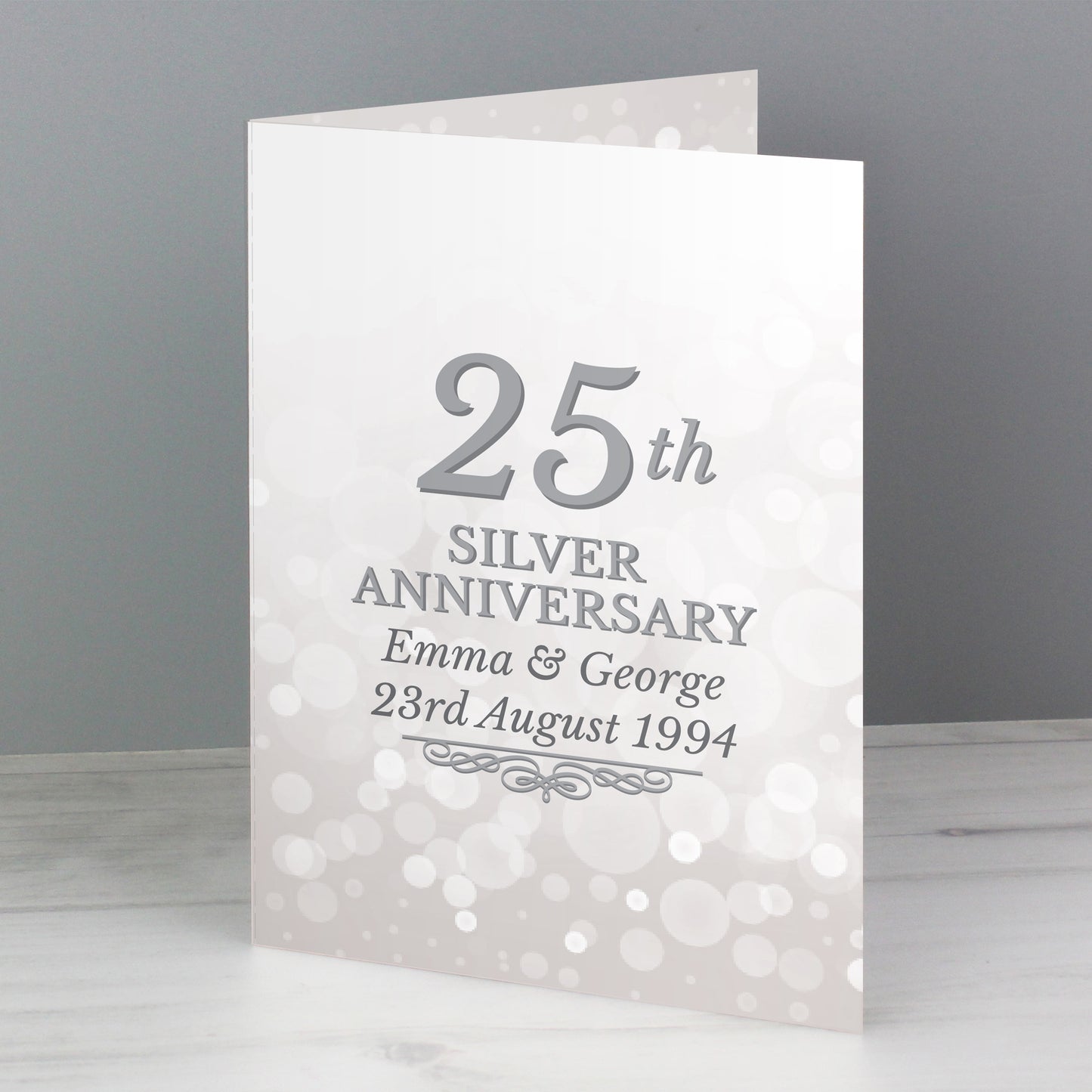 Personalised 25th Silver Anniversary Card - MK&JD Gifts