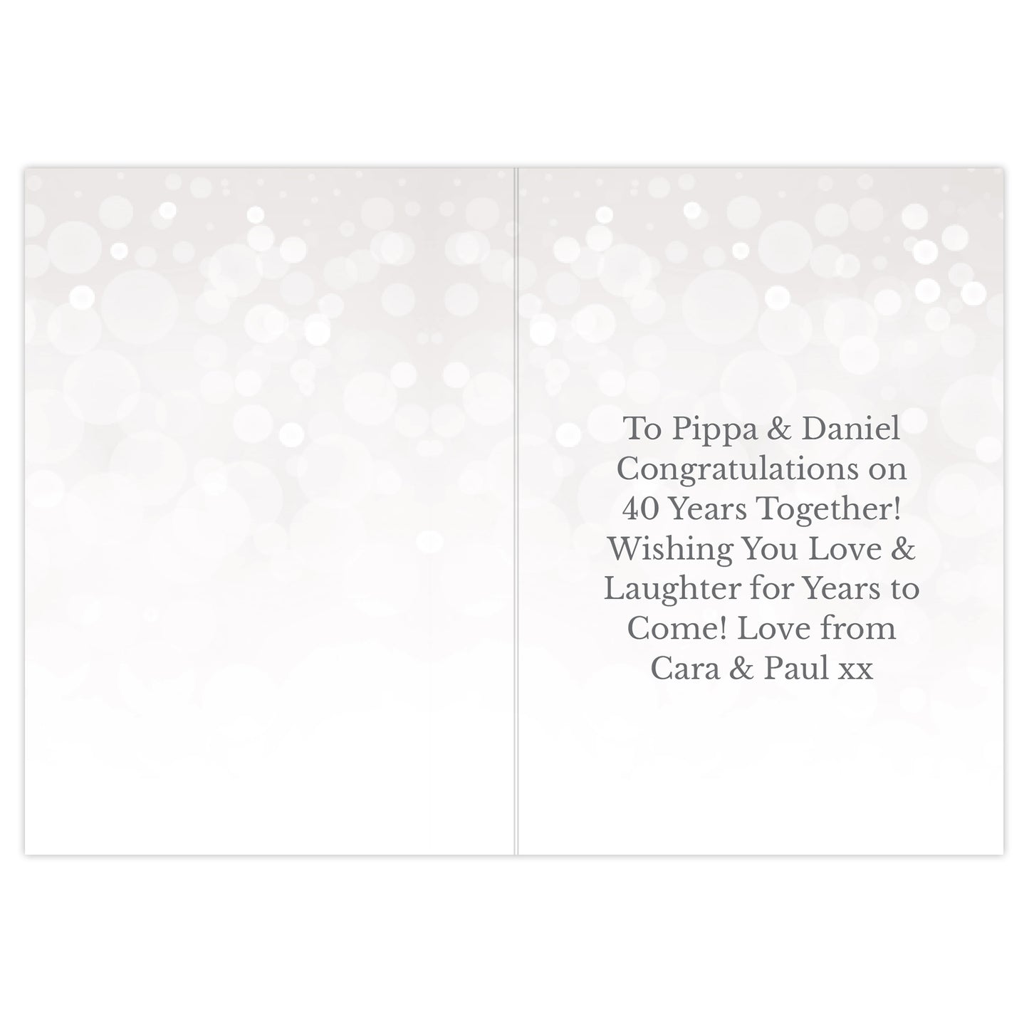 Personalised 40th Ruby Anniversary Card - MK&JD Gifts