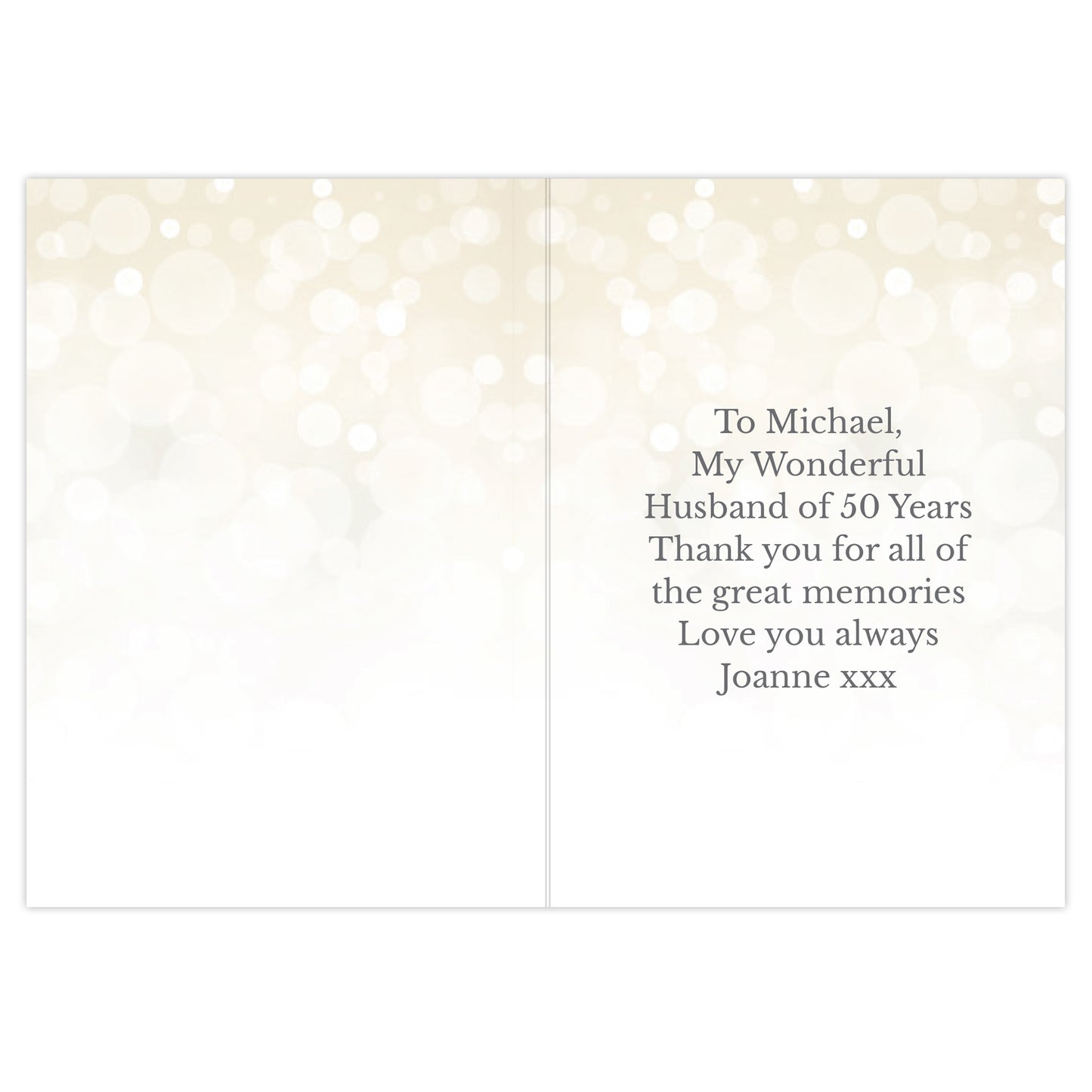 Personalised 50th Golden Anniversary Card - MK&JD Gifts