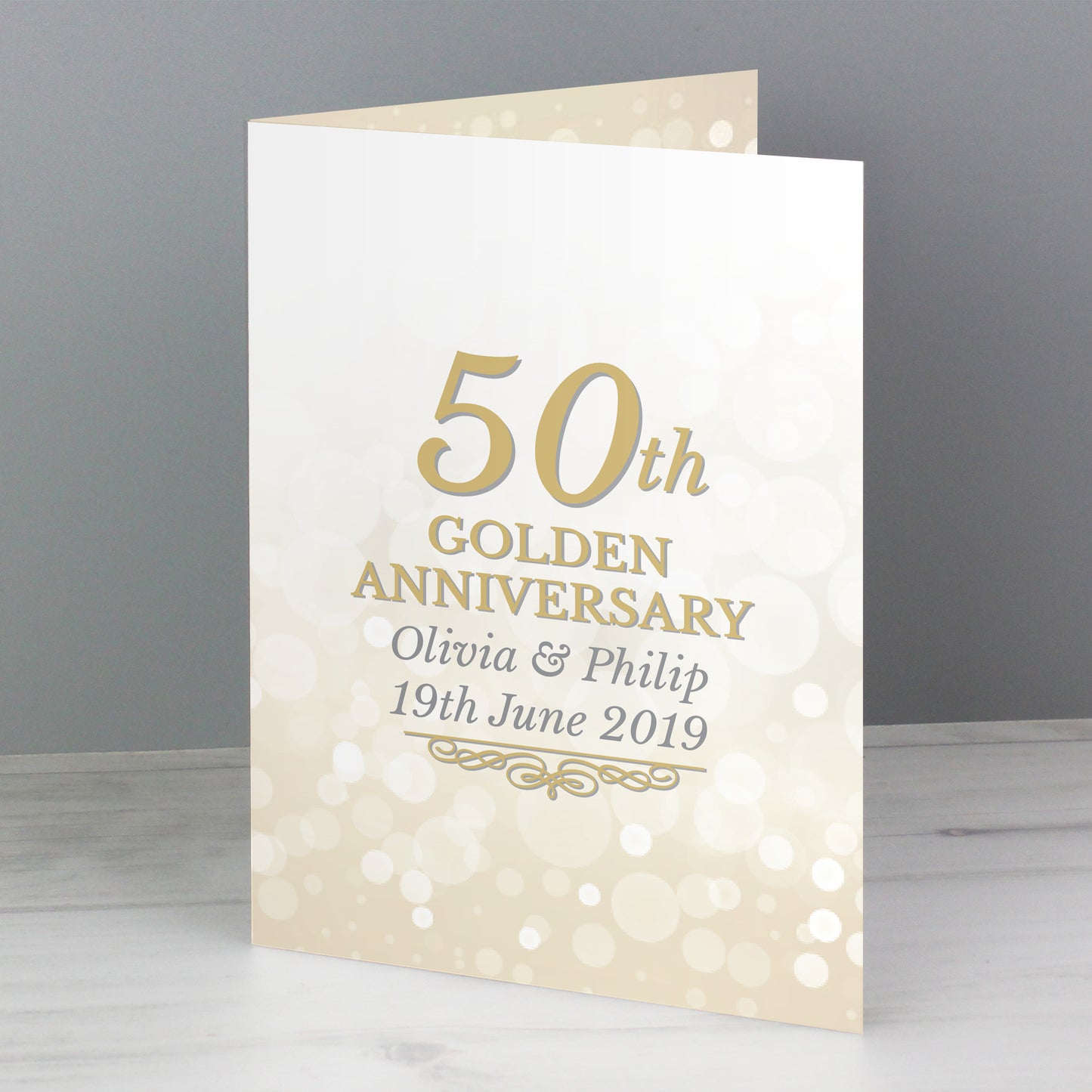 Personalised 50th Golden Anniversary Card - MK&JD Gifts