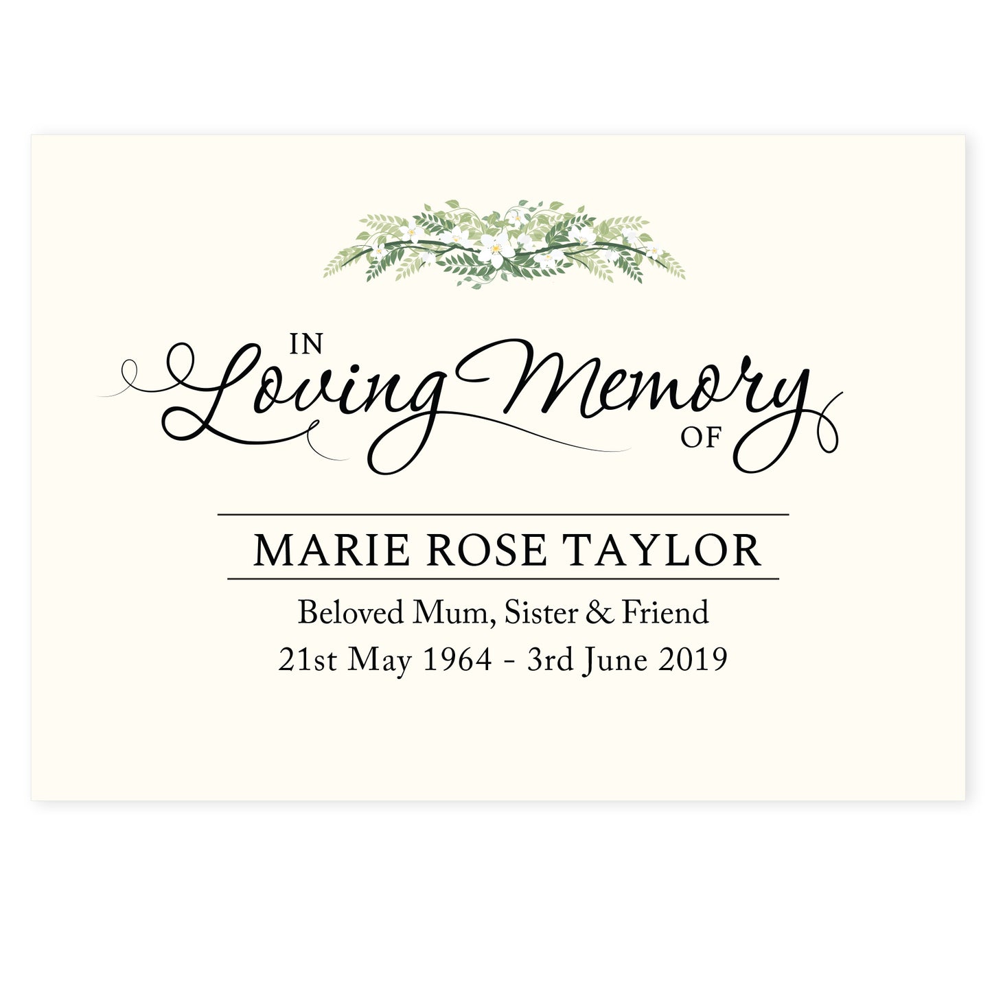 Personalised In Loving Memory Card - MK&JD Gifts