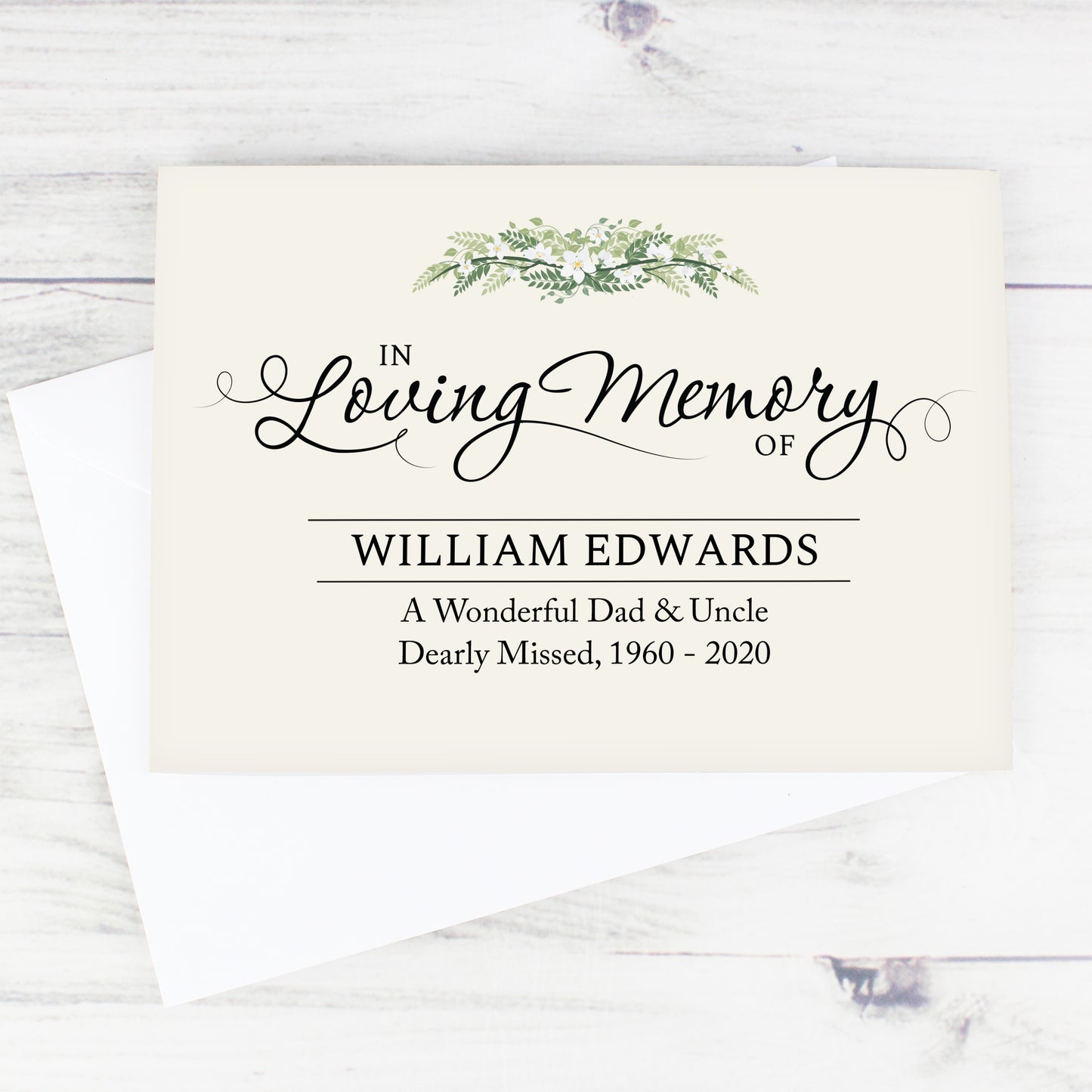 Personalised In Loving Memory Card - MK&JD Gifts