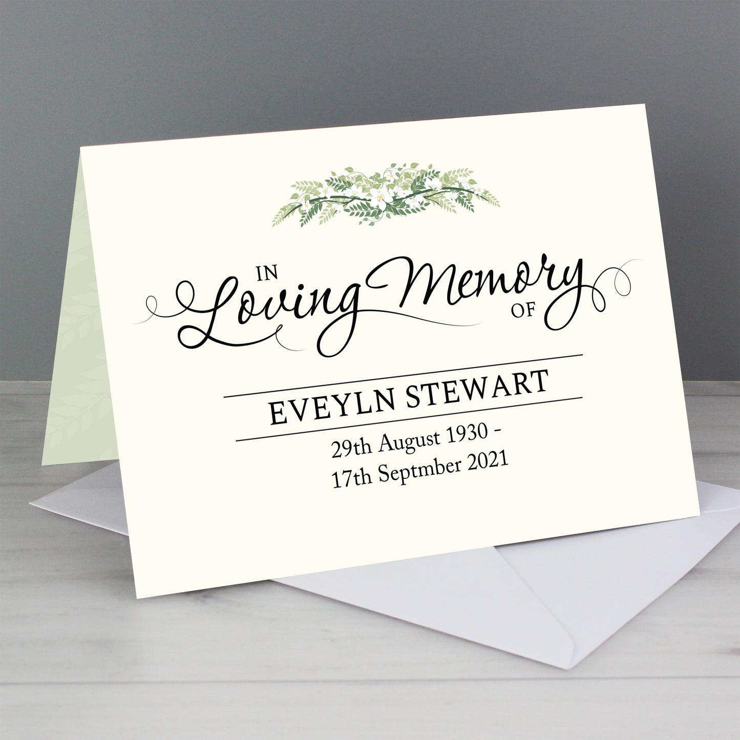 Personalised In Loving Memory Card - MK&JD Gifts