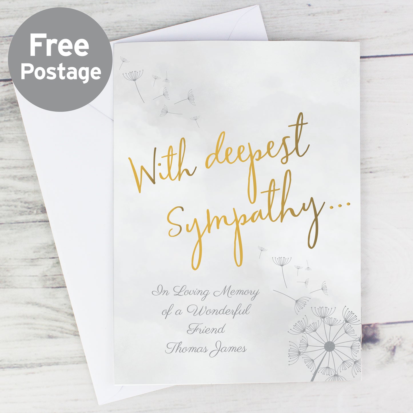 Personalised Deepest Sympathy Card - MK&JD Gifts