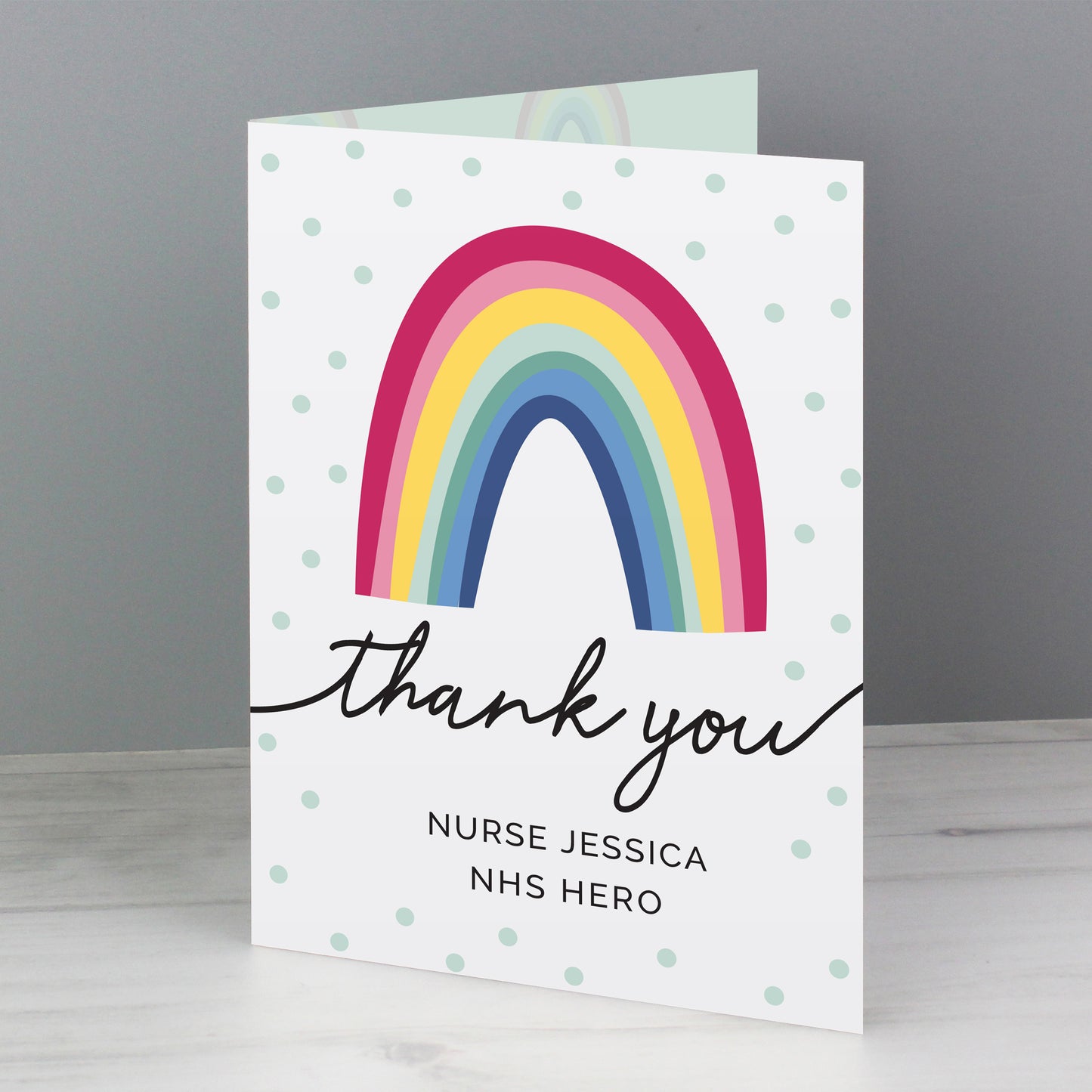 Personalised Rainbow Thank You Card - MK&JD Gifts