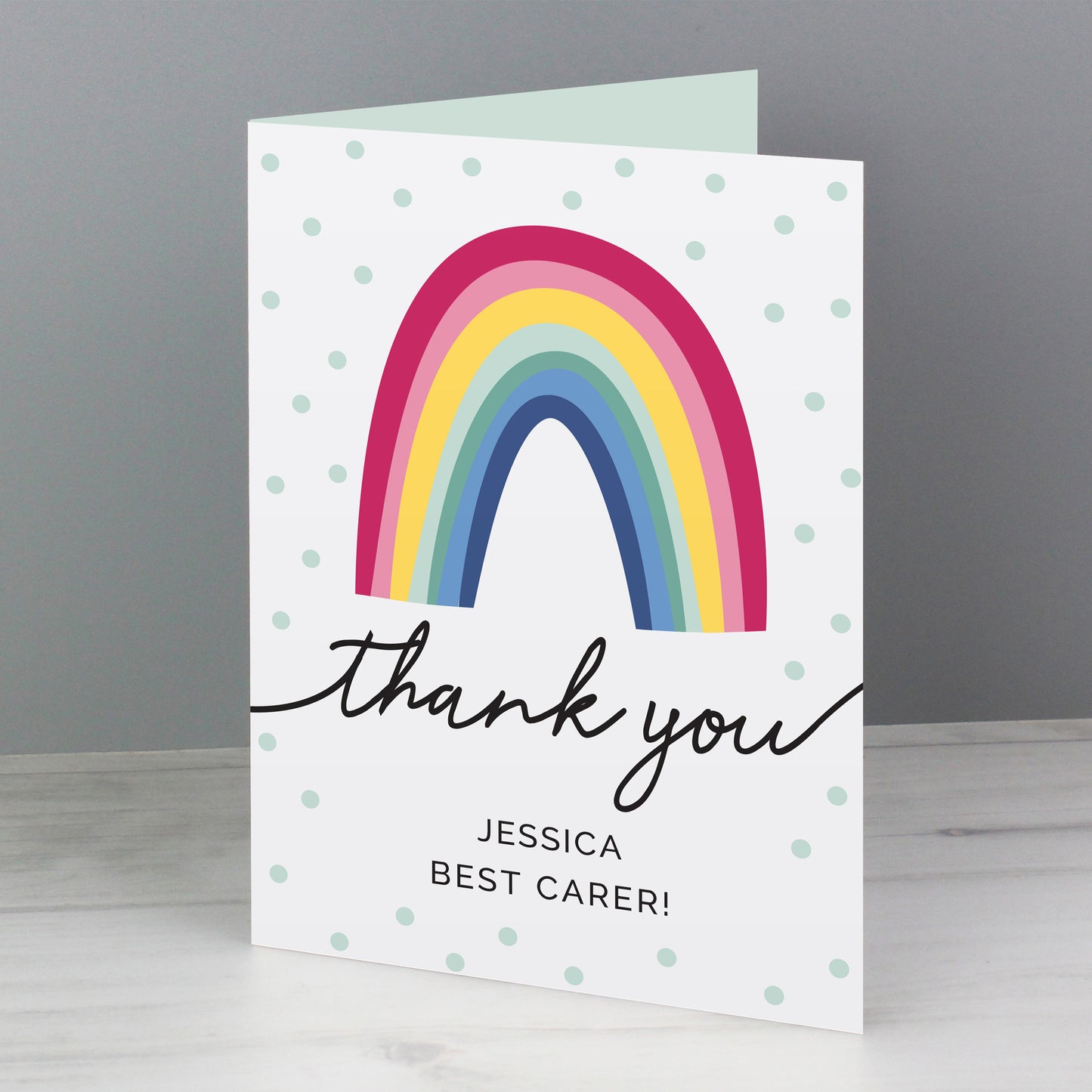 Personalised Rainbow Thank You Card - MK&JD Gifts