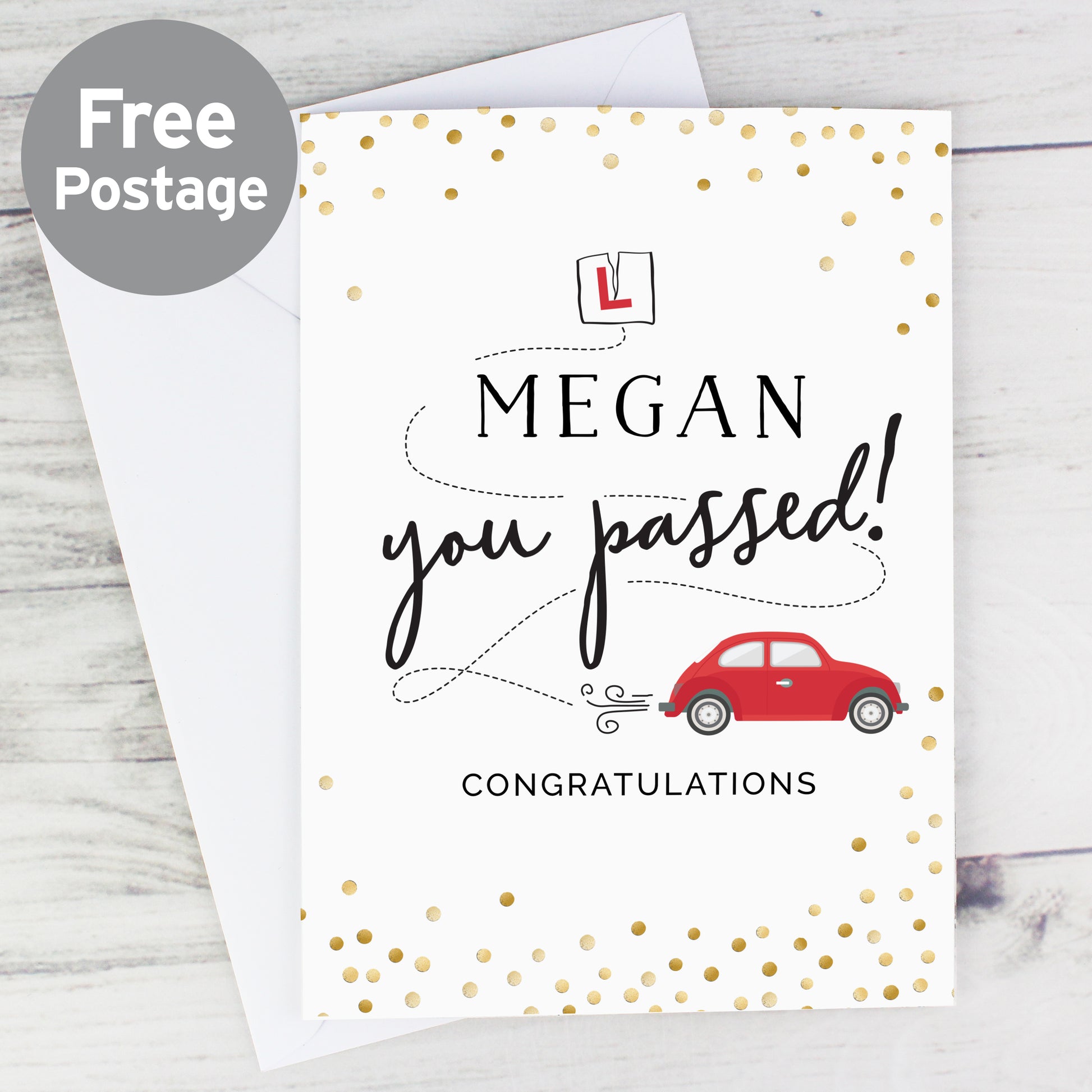 Personalised Passed Driving Test Card - MK&JD Gifts