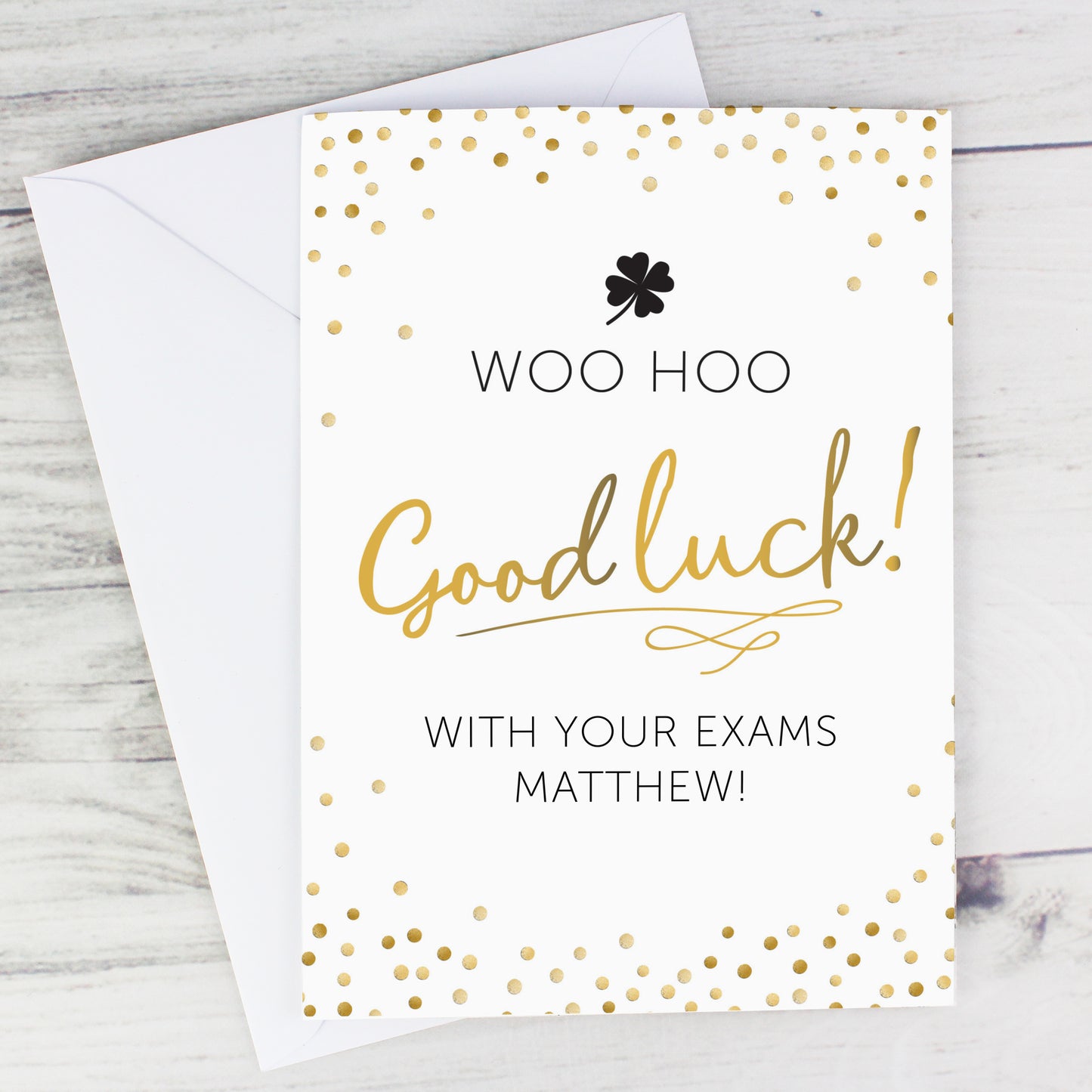 Personalised Good Luck Card - MK&JD Gifts