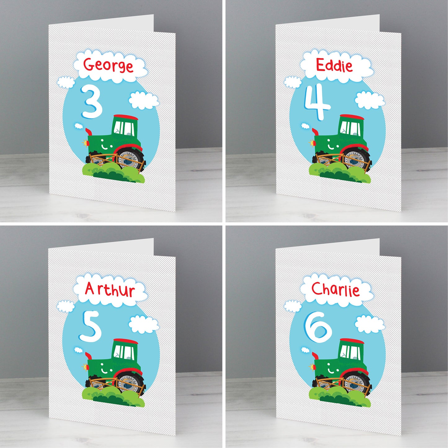 Personalised Tractor Birthday Card - MK&JD Gifts