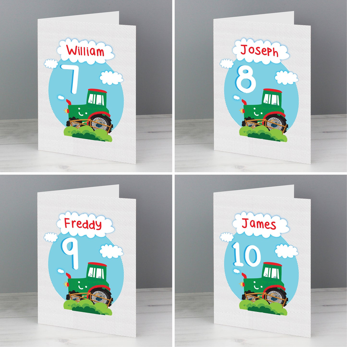 Personalised Tractor Birthday Card - MK&JD Gifts