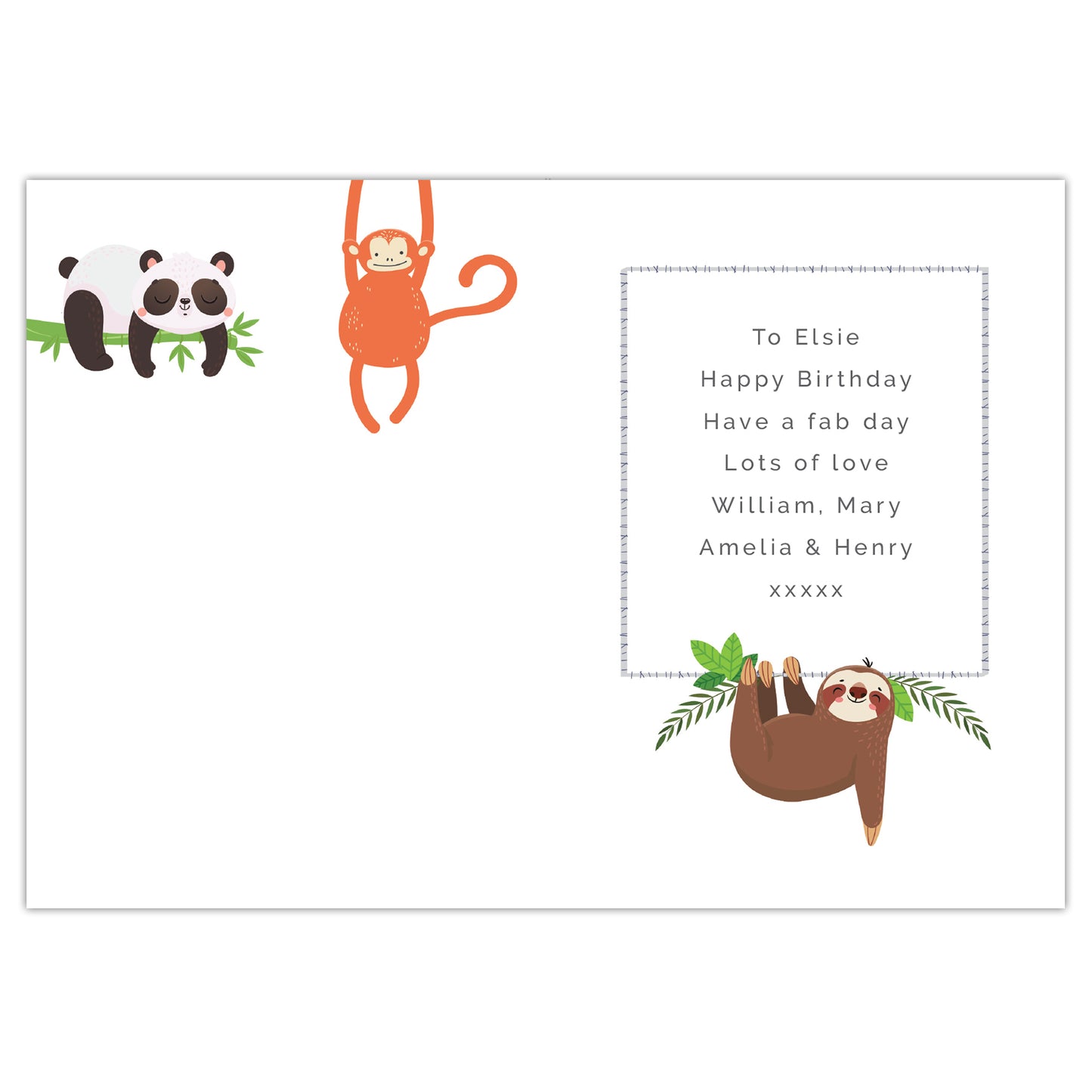 Personalised Animal Birthday Card - MK&JD Gifts