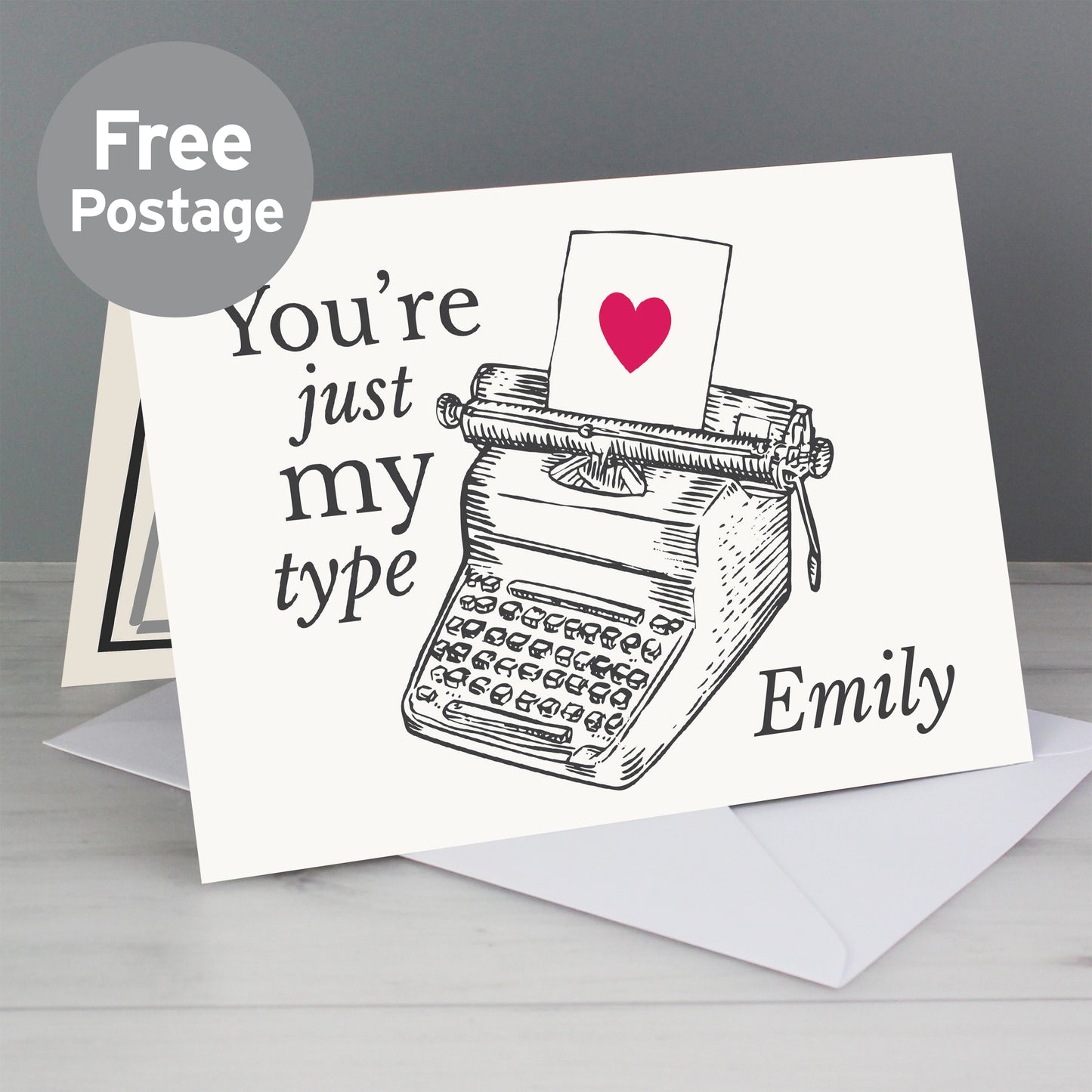 Personalised Just My Type Valentines Card - MK&JD Gifts