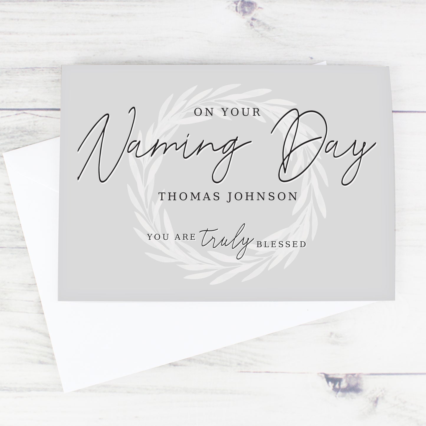 Personalised Truly Blessed Naming Day Card - MK&JD Gifts