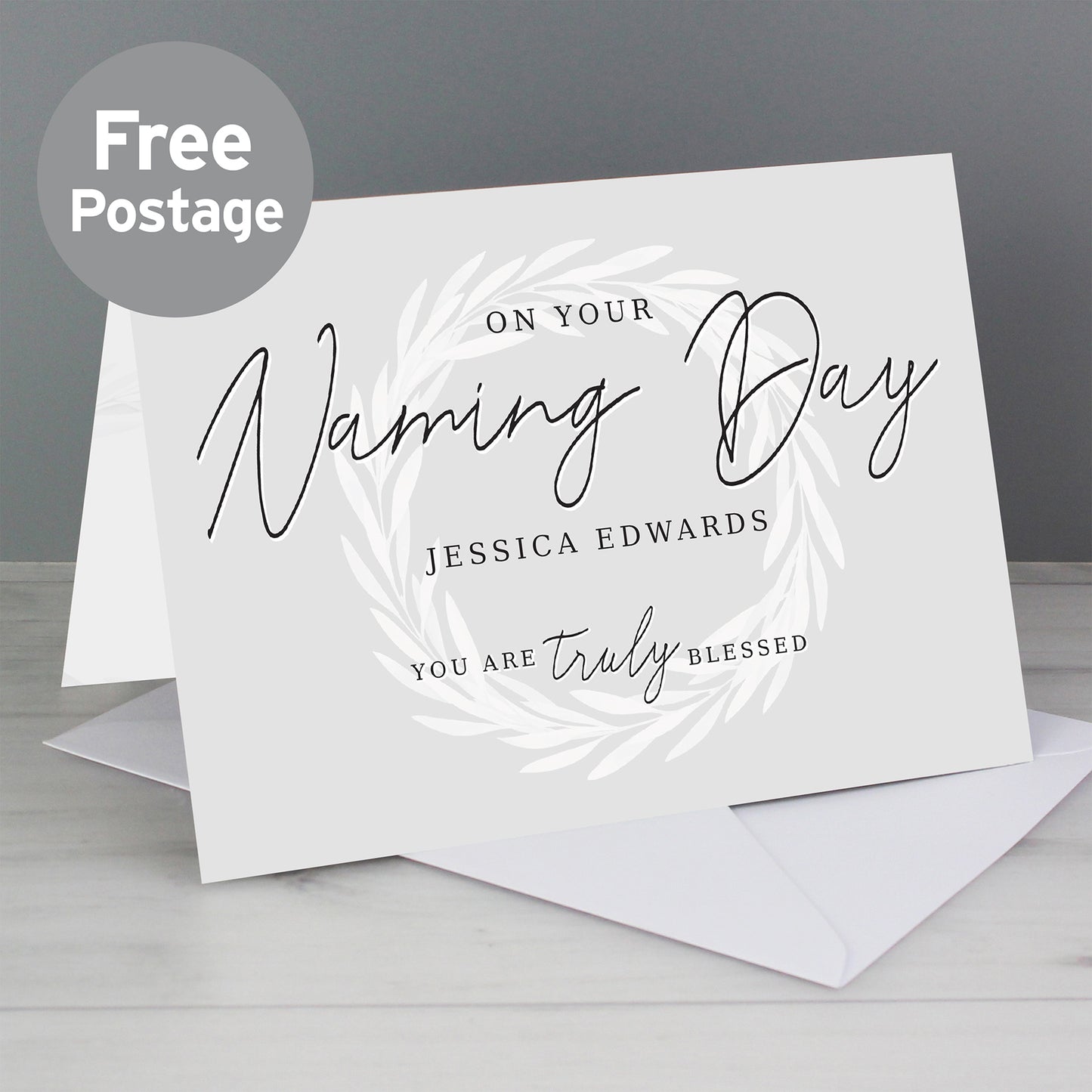 Personalised Truly Blessed Naming Day Card - MK&JD Gifts