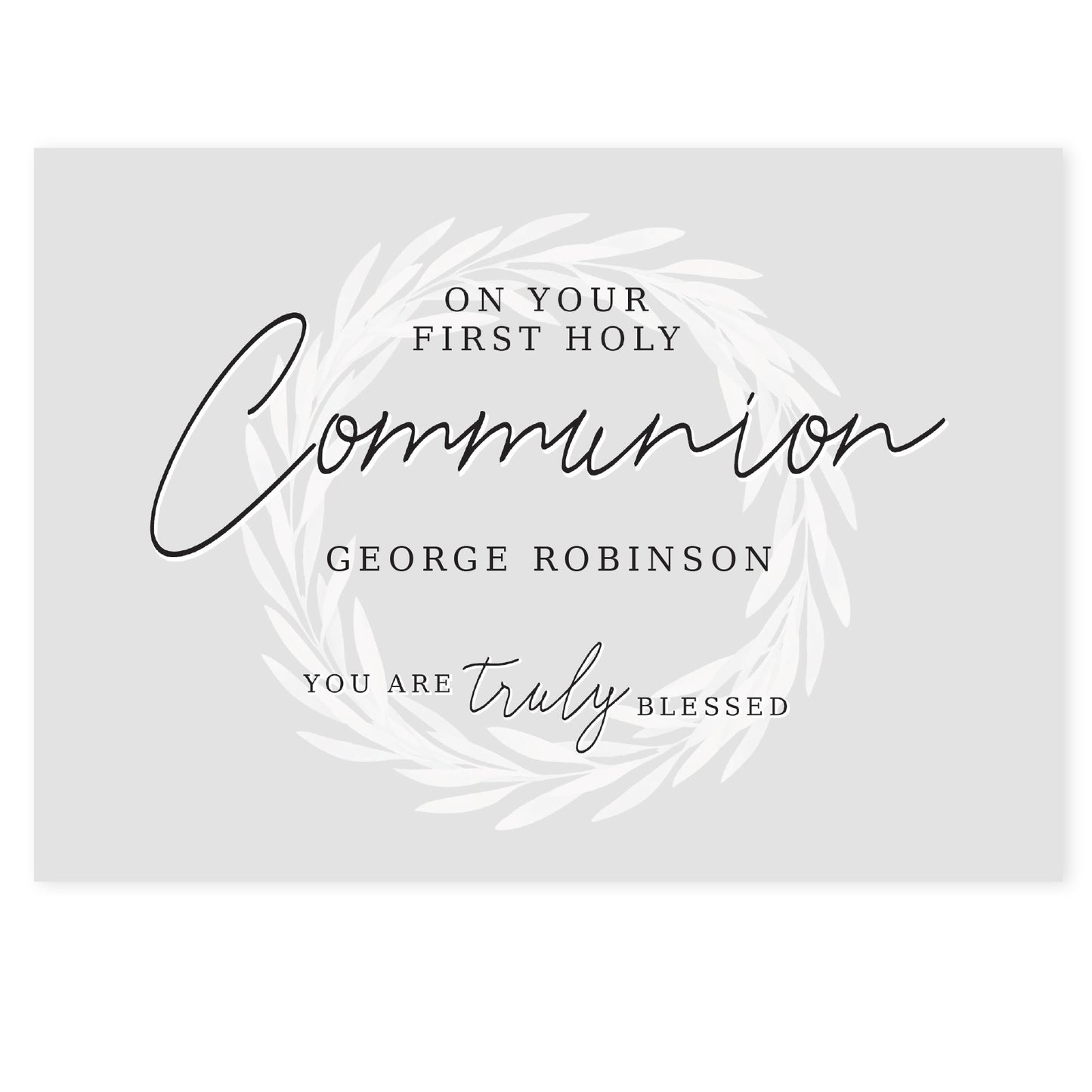 Personalised Truly Blessed First Holy Communion Card - MK&JD Gifts