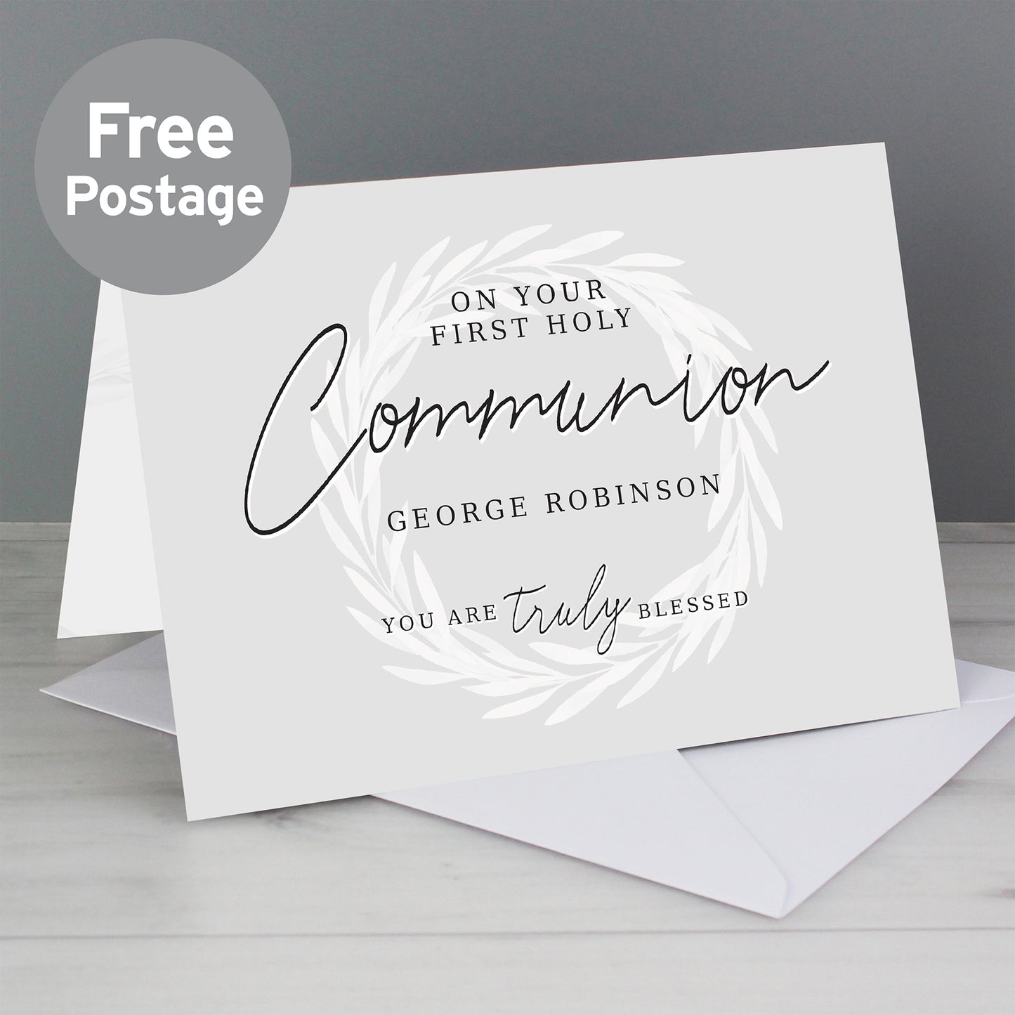 Personalised Truly Blessed First Holy Communion Card - MK&JD Gifts