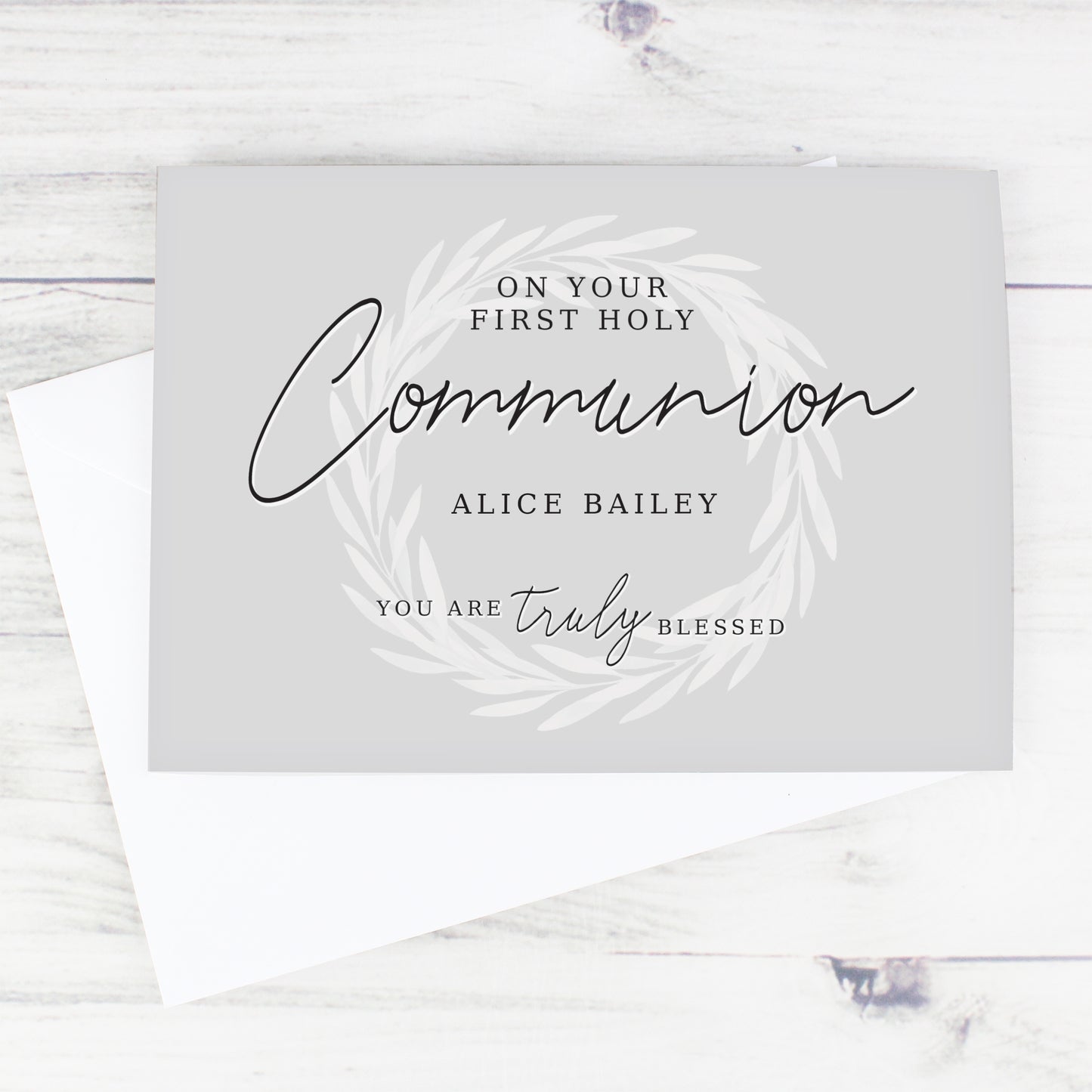 Personalised Truly Blessed First Holy Communion Card - MK&JD Gifts
