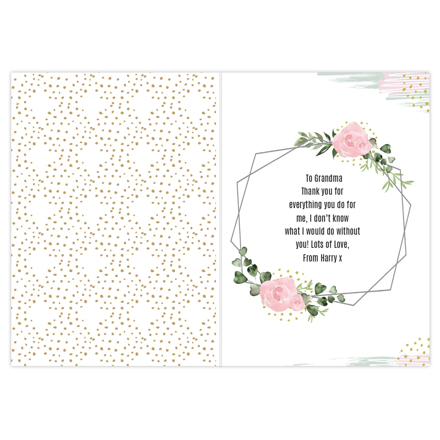 Personalised Floral Abstract Photo Upload Card - MK&JD Gifts