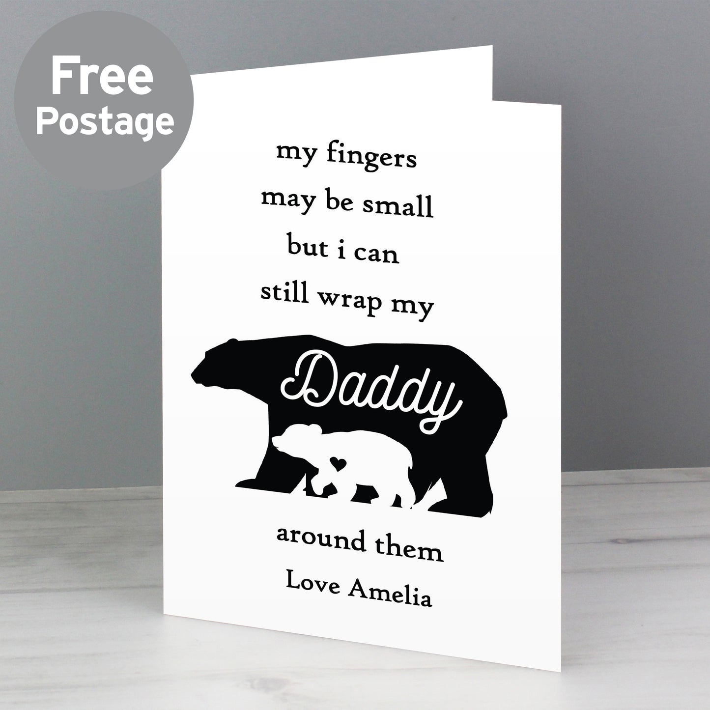 Personalised Fingers may be small Card - MK&JD Gifts