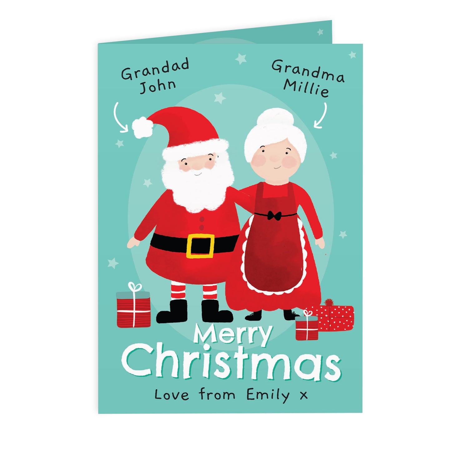 Personalised Mr & Mrs Claus Card - MK&JD Gifts