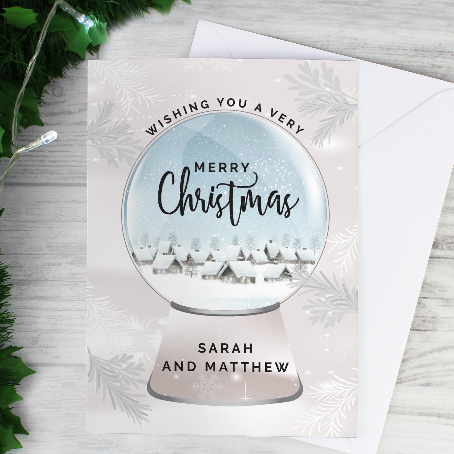 Personalised Christmas Snow Globe Card - MK&JD Gifts
