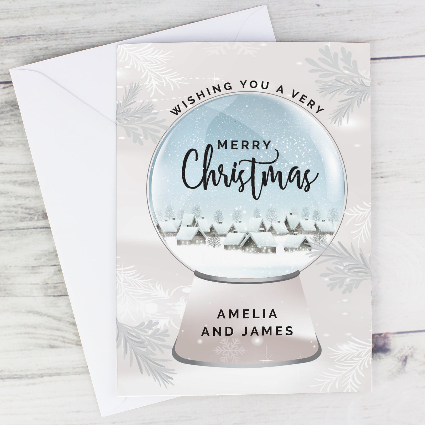 Personalised Christmas Snow Globe Card - MK&JD Gifts