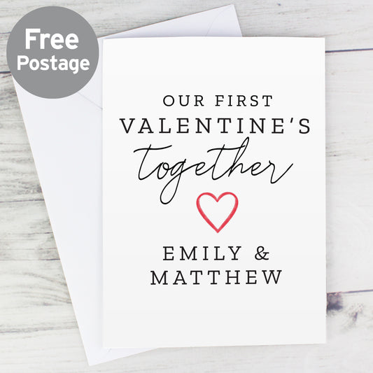 Personalised Our 1st Valentine's Day Card - MK&JD Gifts