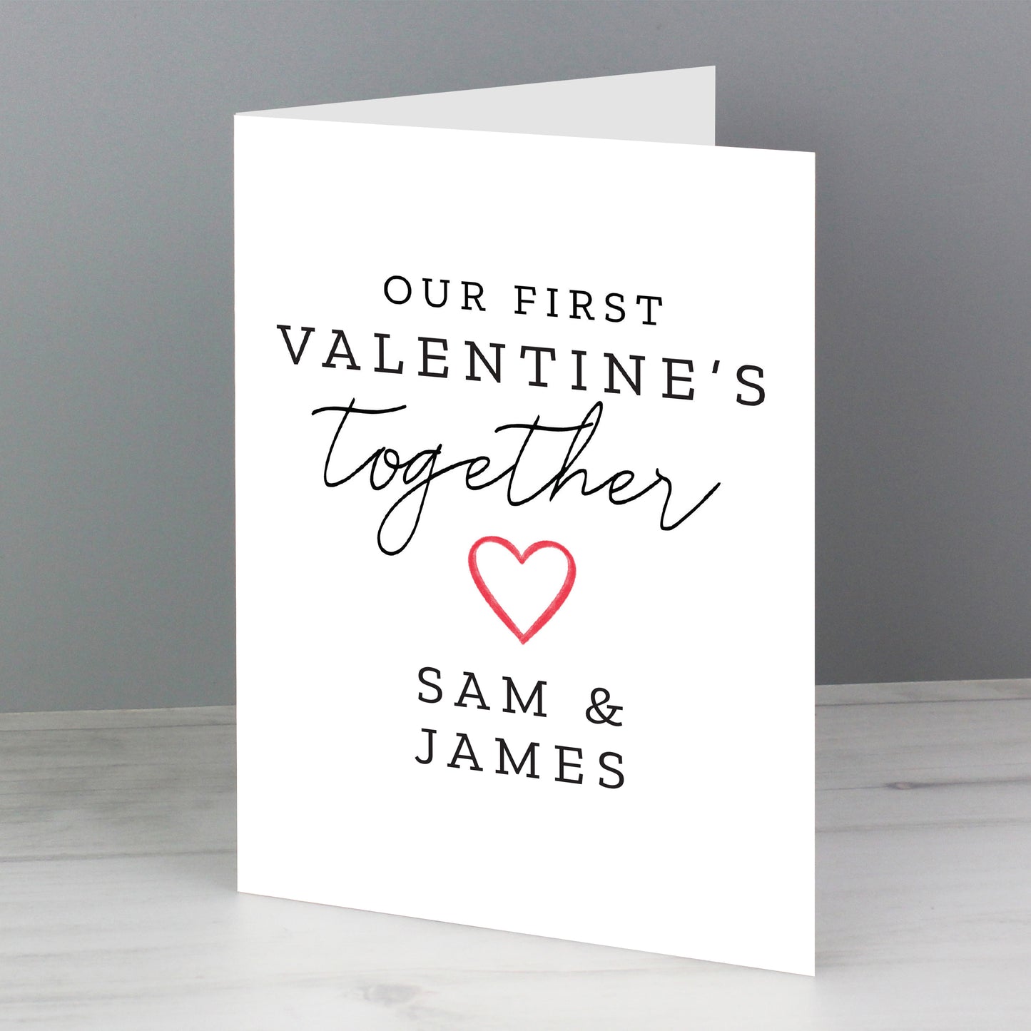 Personalised Our 1st Valentine's Day Card - MK&JD Gifts