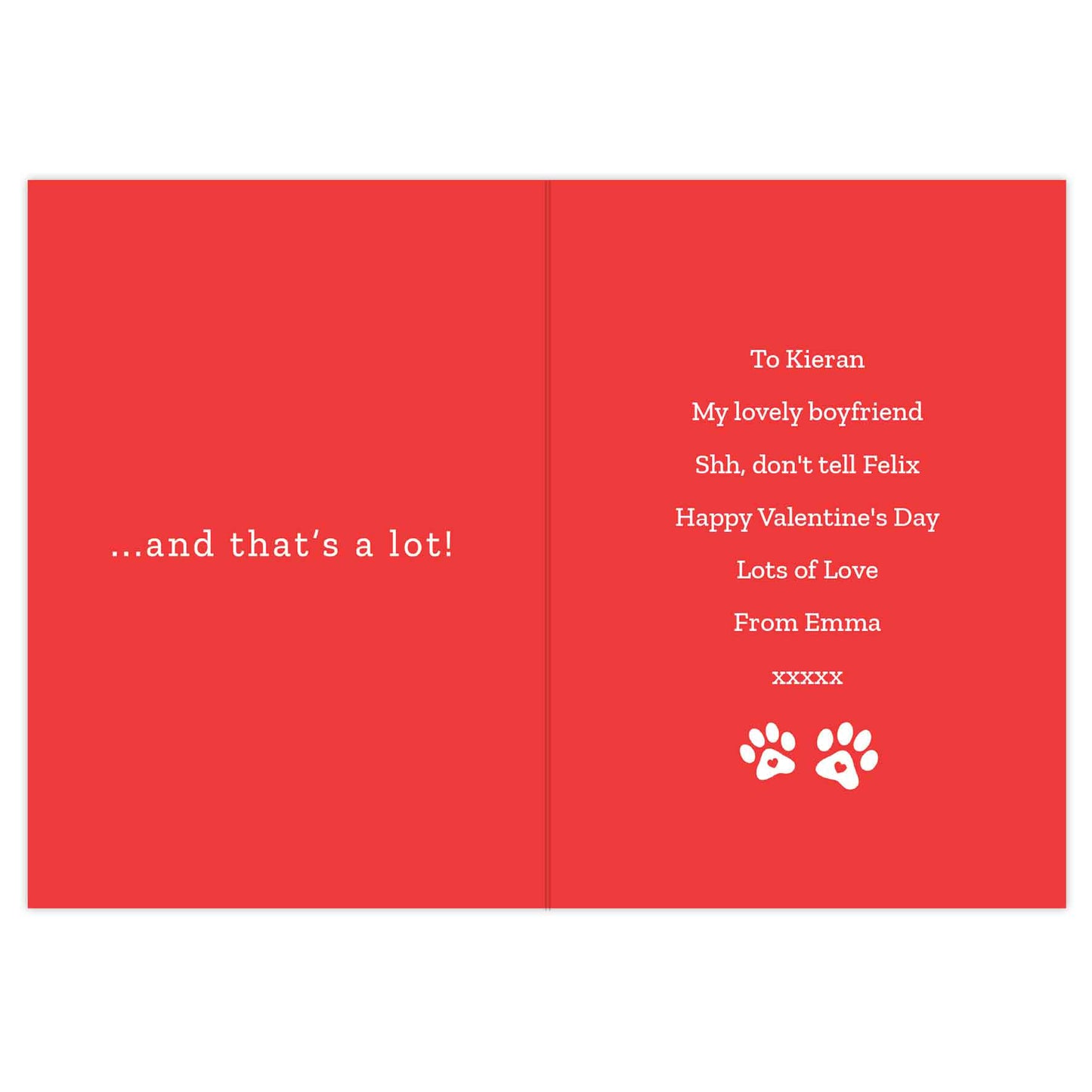 Personalised I love You More than the Cat Card - MK&JD Gifts