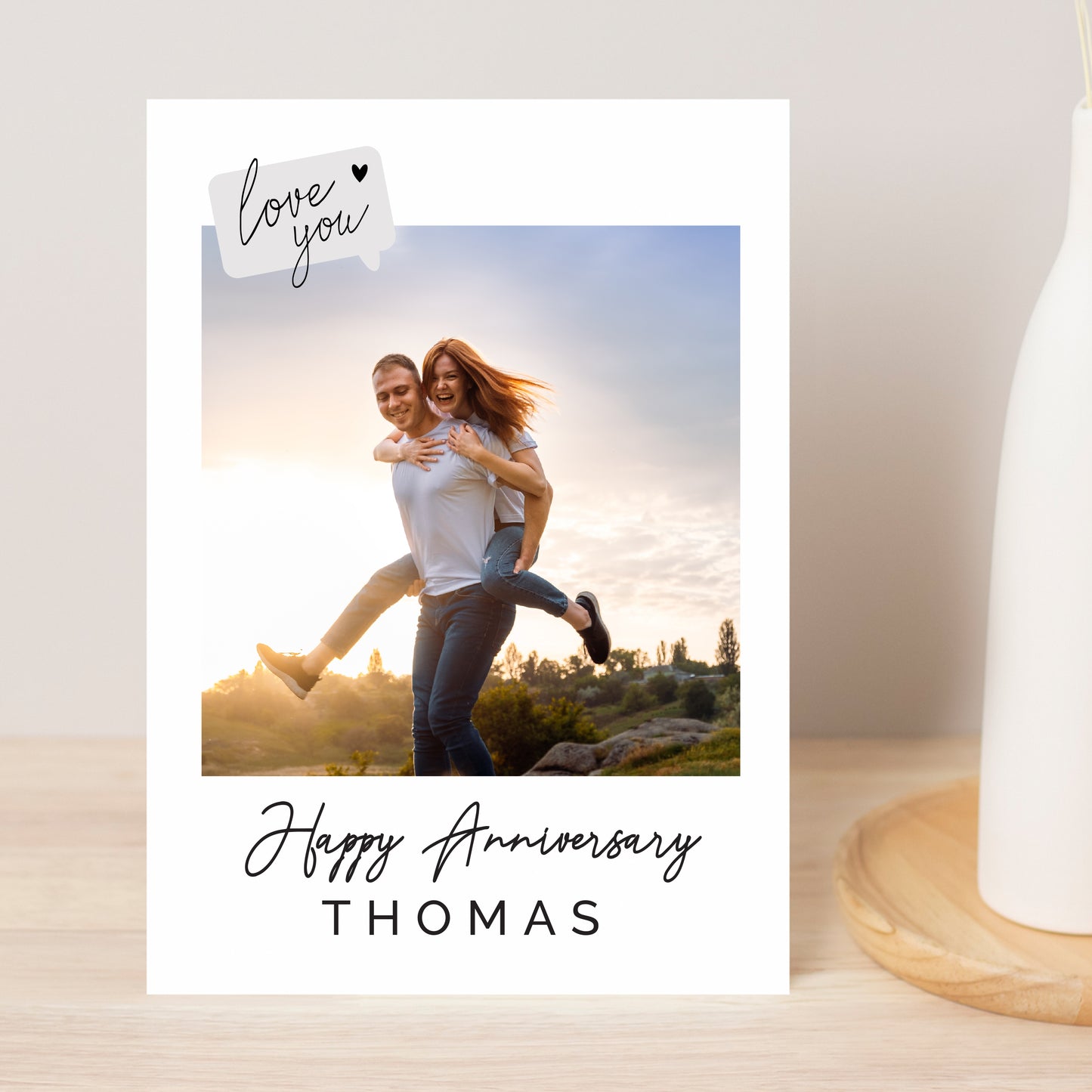 Personalised Love You Photo Upload Greeting Card - MK&JD Gifts