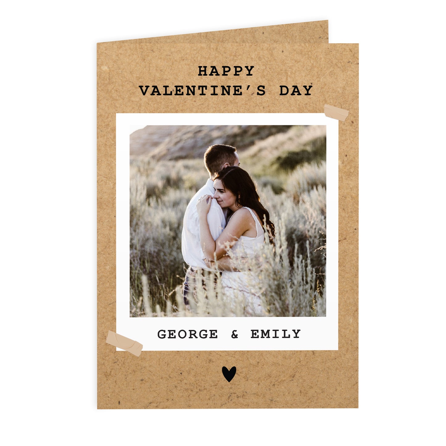 Personalised Rustic Polaroid Photo Upload Card - MK&JD Gifts