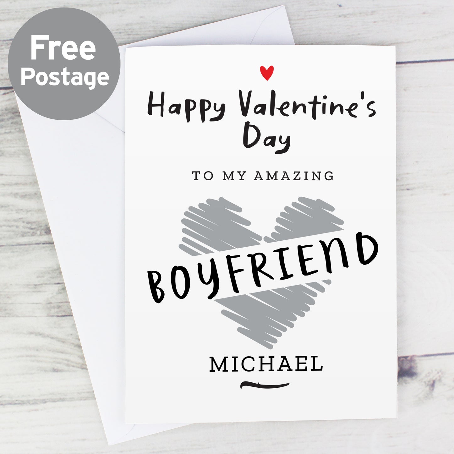 Personalised Happy Valentine's Day Card - MK&JD Gifts