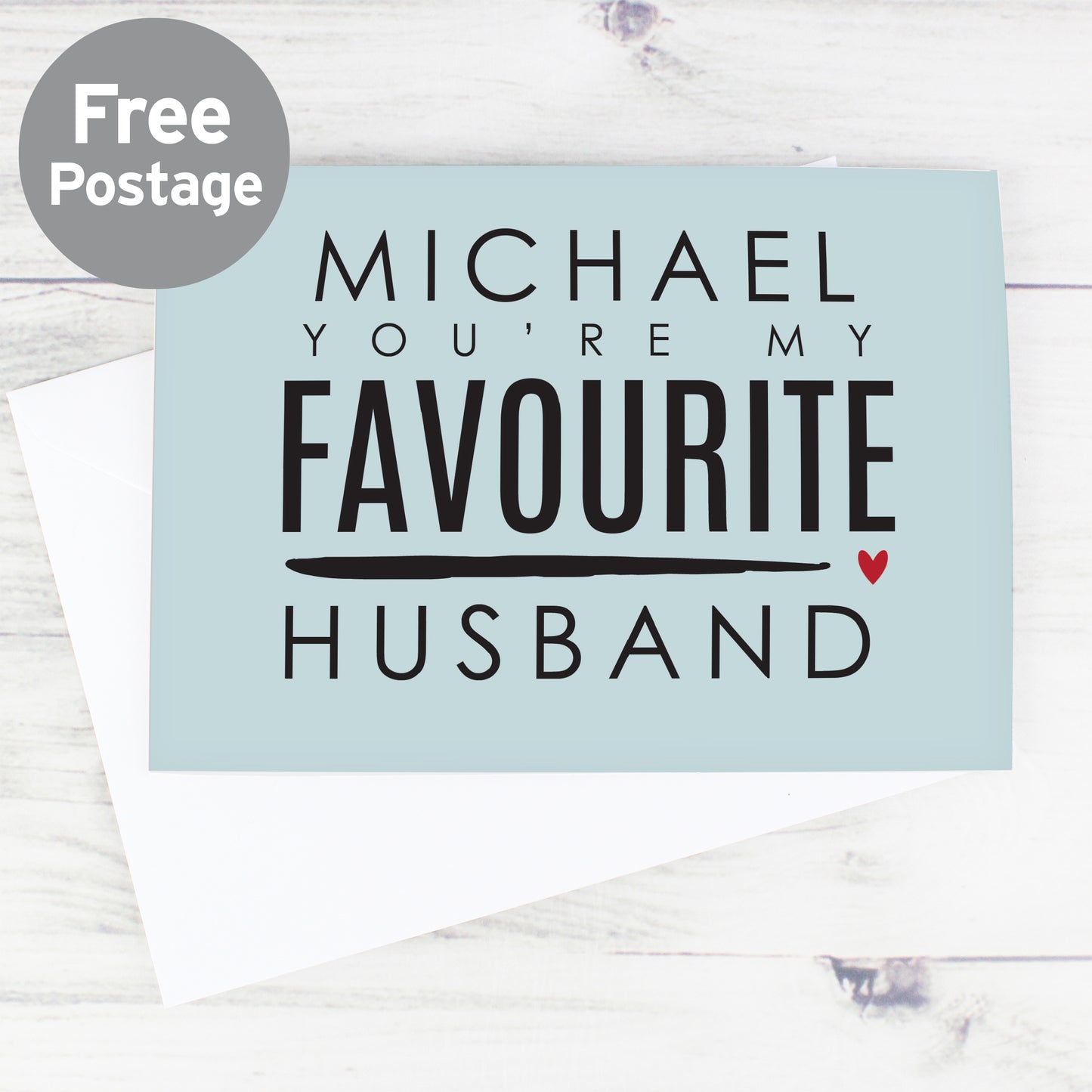 Personalised You're My Favourite Husband Card - MK&JD Gifts