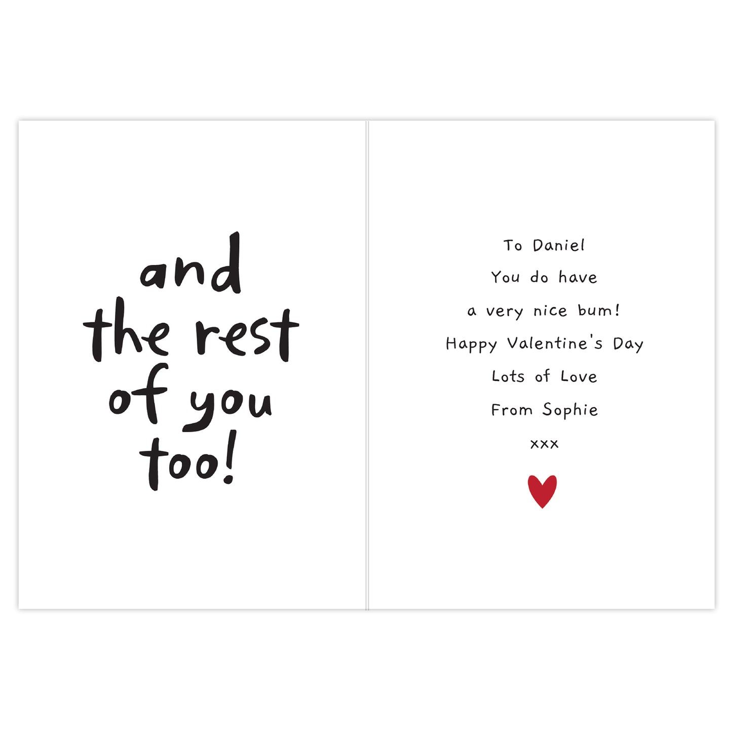 Personalised I Like Your Bum Card - MK&JD Gifts