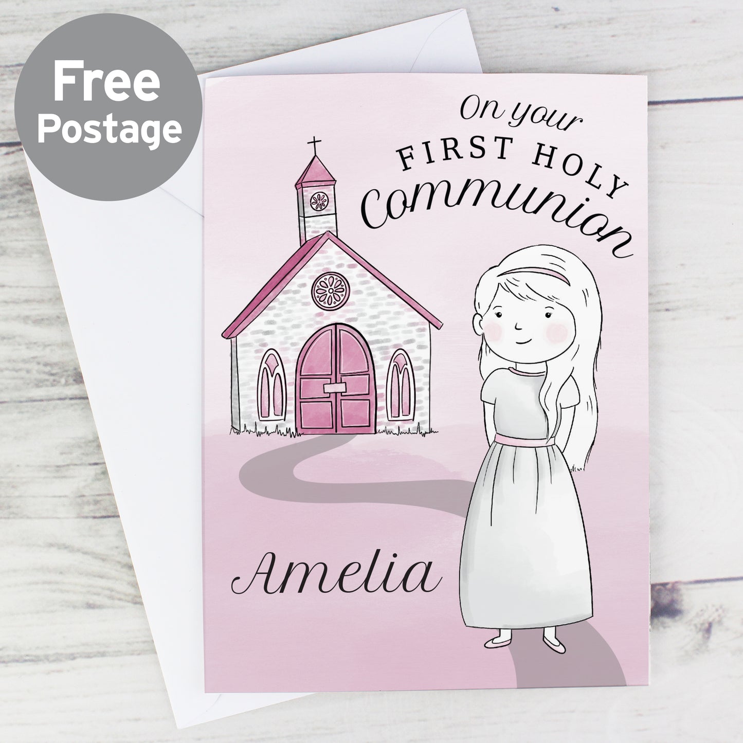 Personalised Girls First Holy Communion Card - MK&JD Gifts