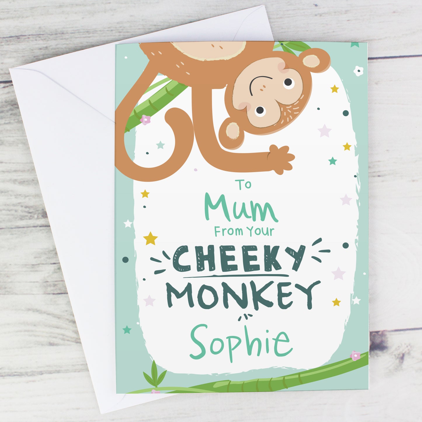 Personalised From Your Cheeky Monkey Card - MK&JD Gifts