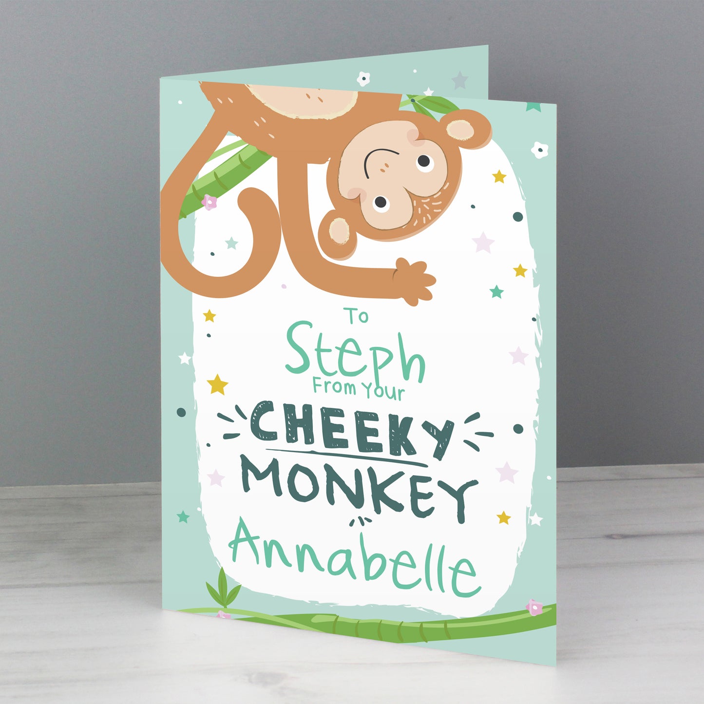 Personalised From Your Cheeky Monkey Card - MK&JD Gifts