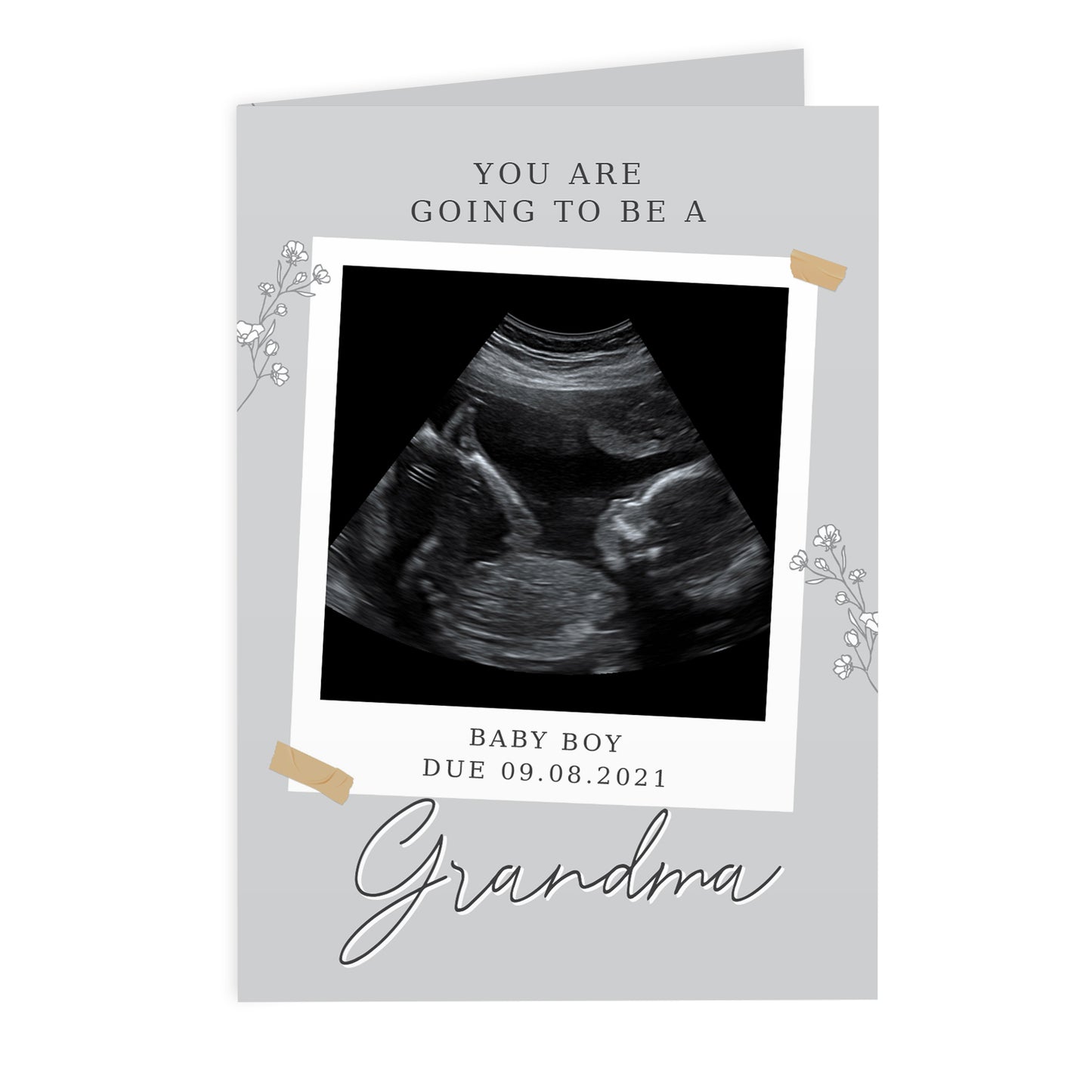 Personalised Grey Snapshot Photo Upload Greeting Card - MK&JD Gifts