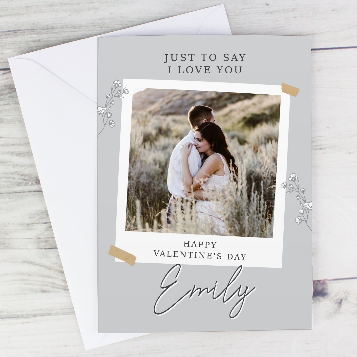 Personalised Grey Snapshot Photo Upload Greeting Card - MK&JD Gifts