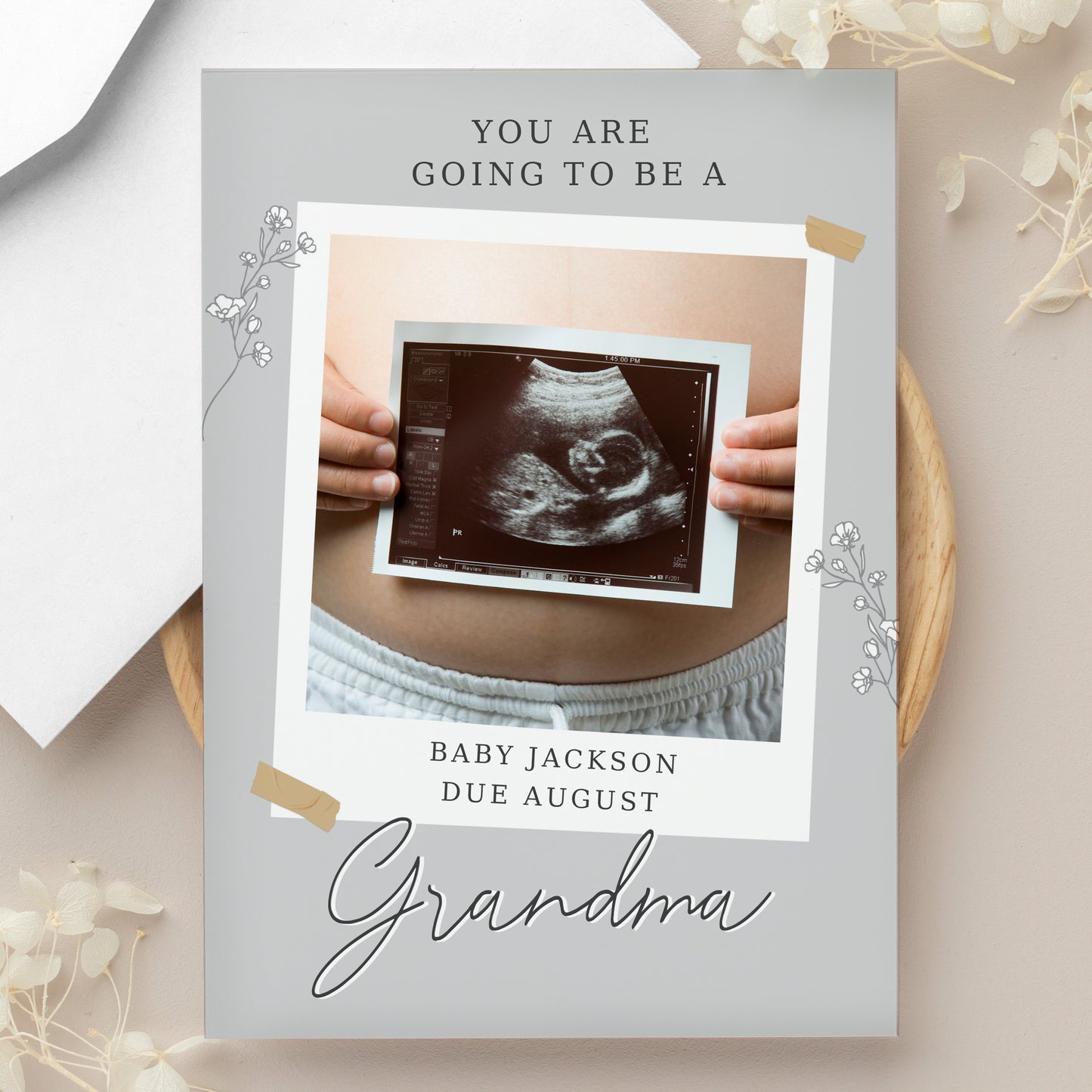 Personalised Grey Snapshot Photo Upload Greeting Card - MK&JD Gifts