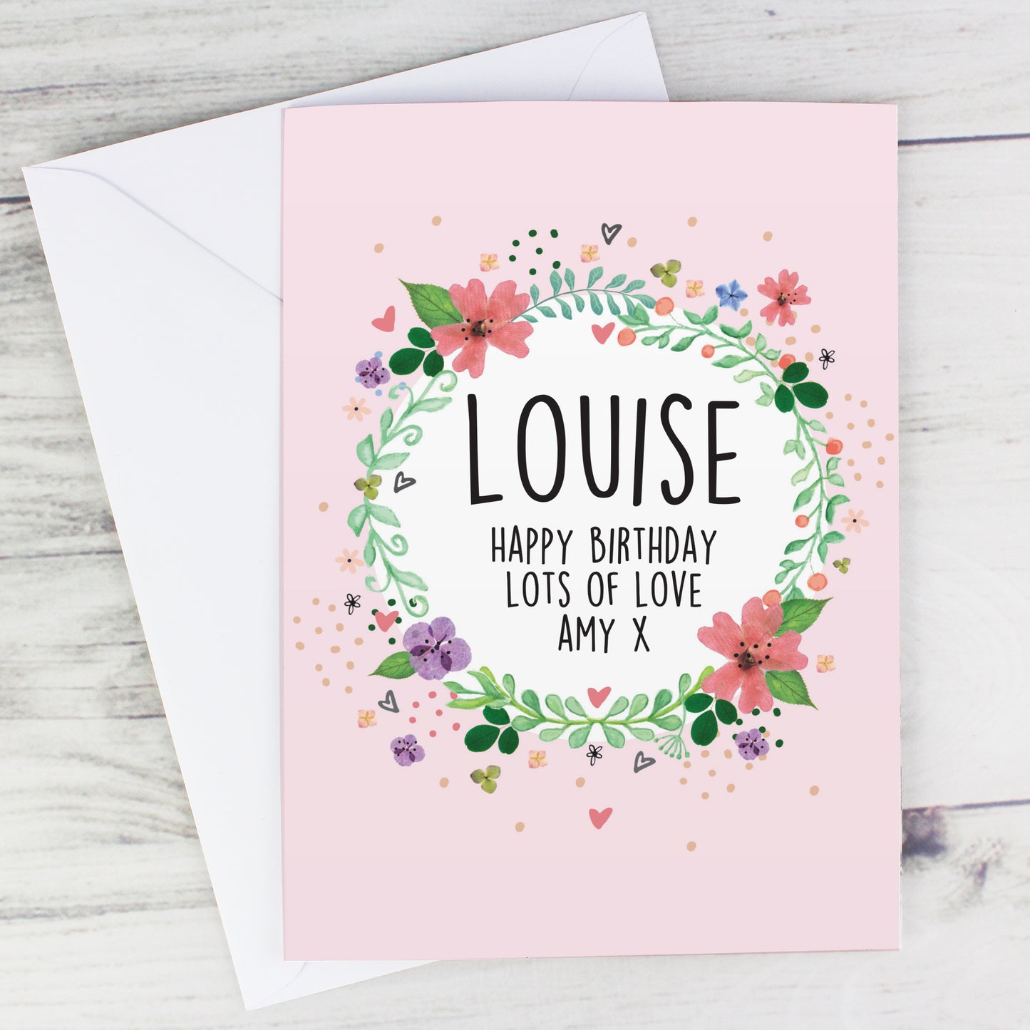 Personalised Floral Card - MK&JD Gifts